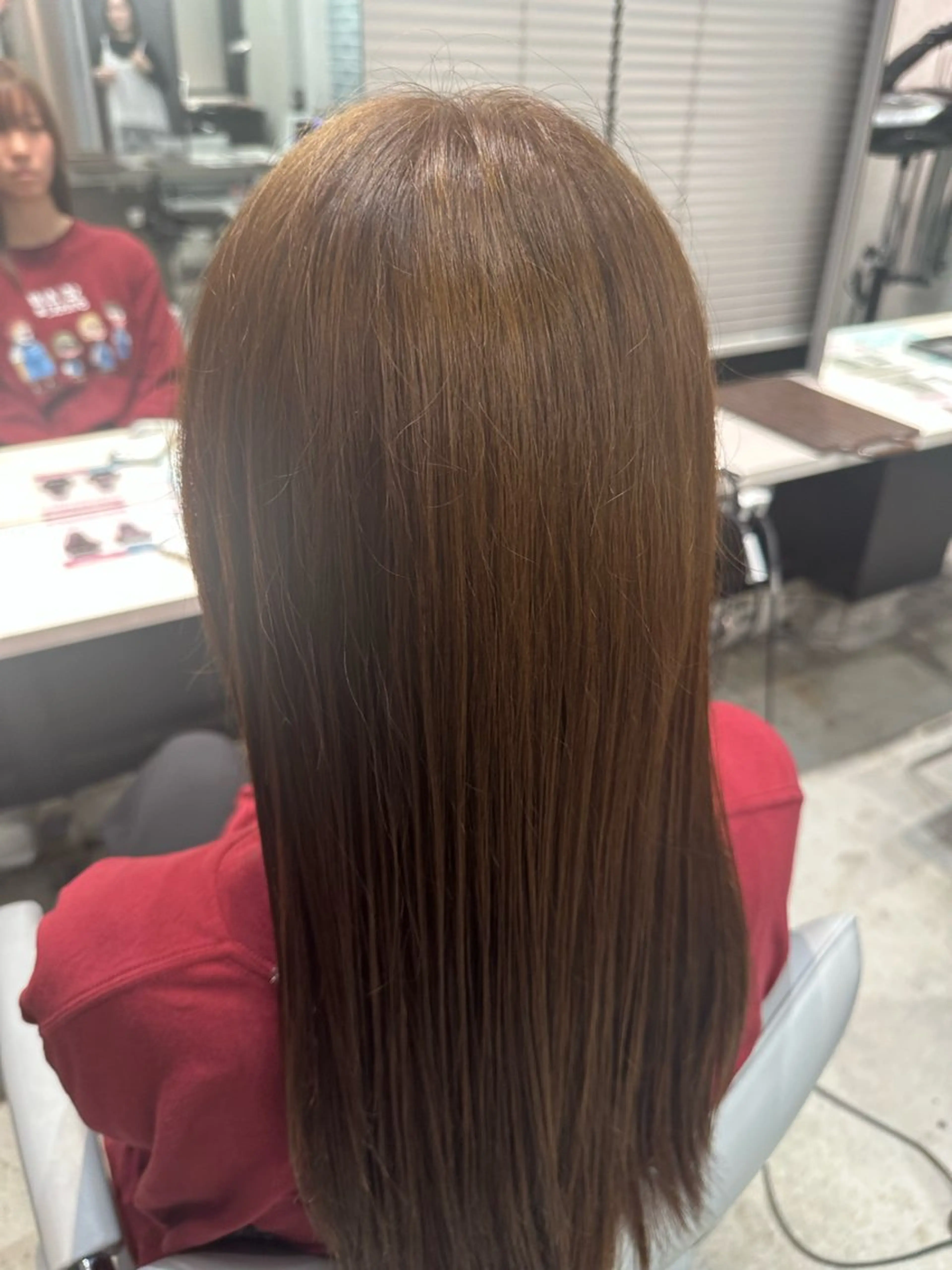 ロング 縮毛矯正 ヘアカラー 片濱 颯斗のヘアスタイル