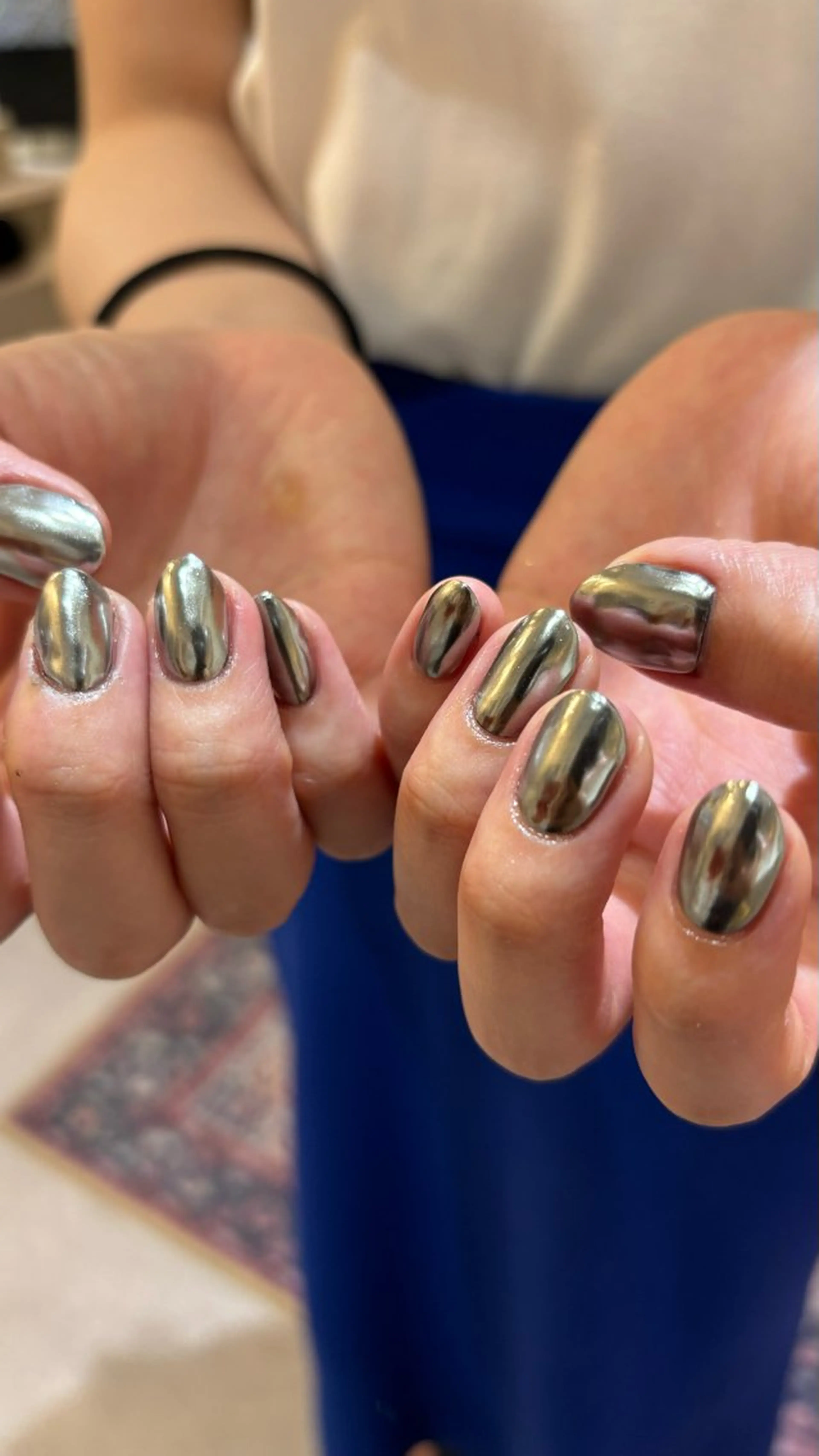 ネイル ミラーネイル シルバー 〖IEN〗Soura (ソウラ/想来)のネイルデザイン