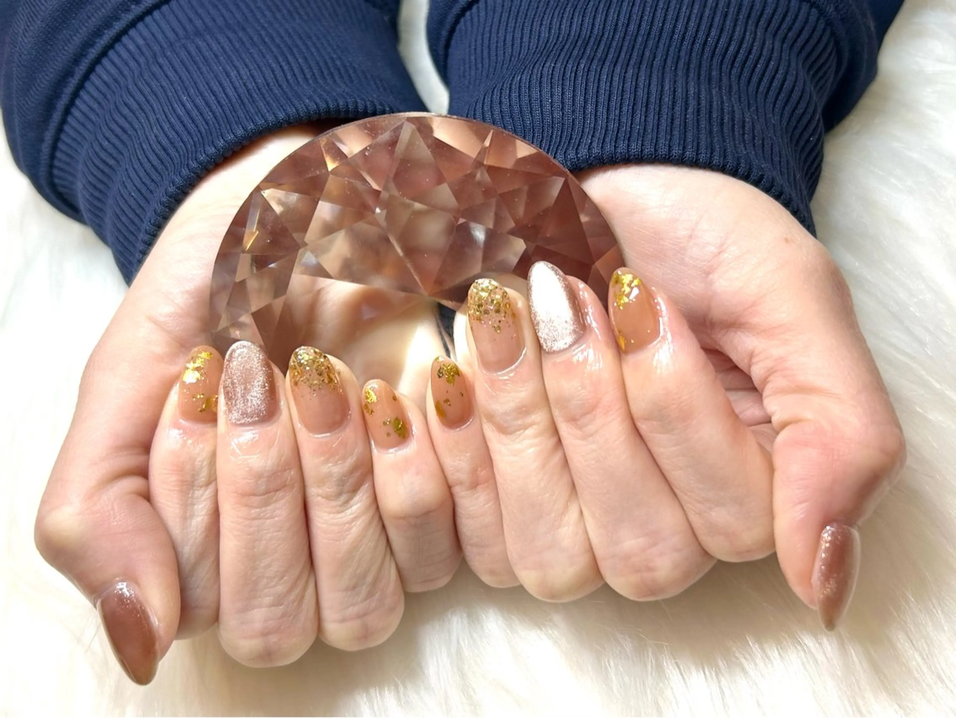 ネイル フラッシュネイル キラキラネイル マグネットネイル 持ち込み 頑張る女性の味方✴︎ M.i　nail ♡のネイルデザイン