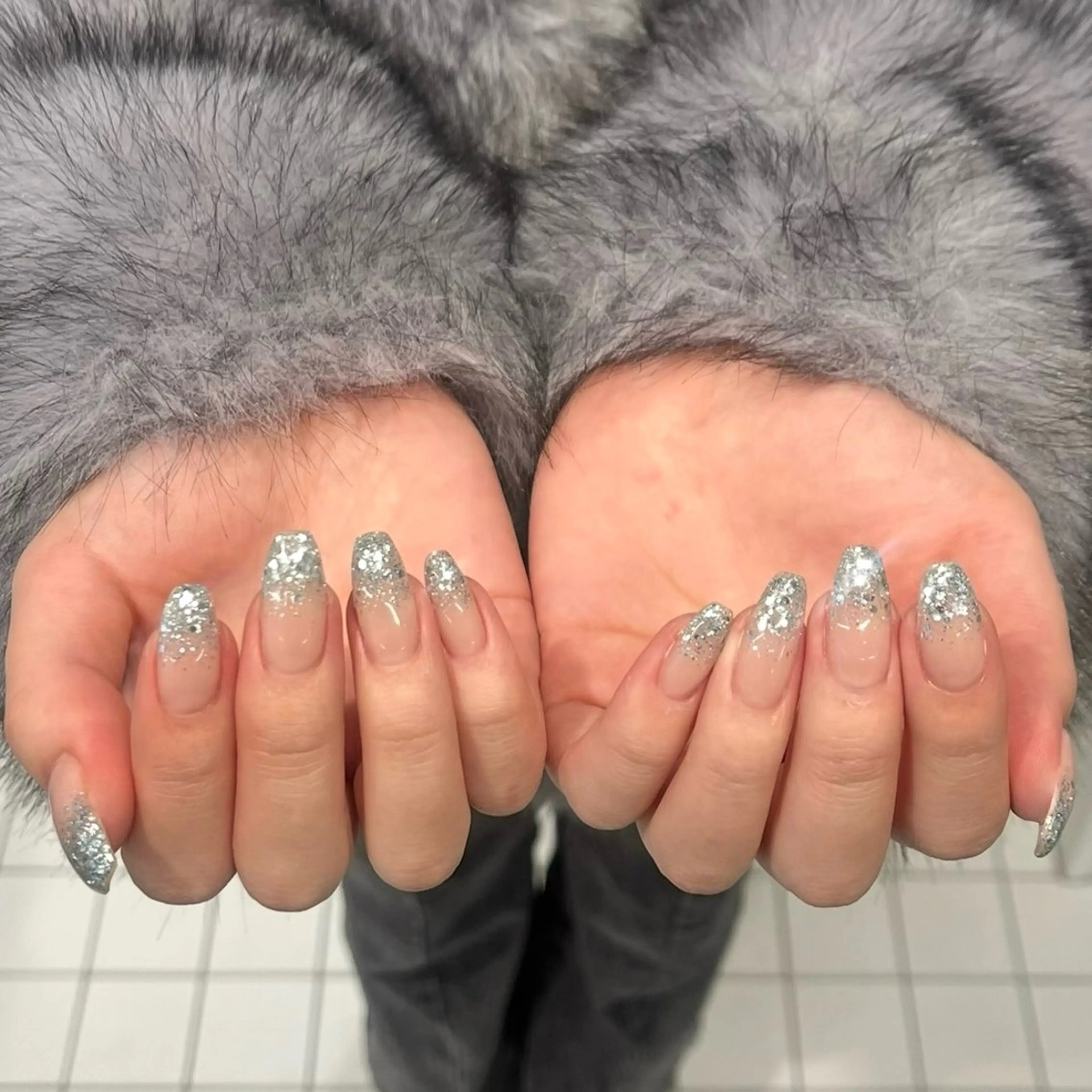 ネイル キラキラネイル ラメ(グリッター) ラメグラデーション ワンカラーネイル 冬ネイル ハンドネイル eight nail 春菜のネイルデザイン