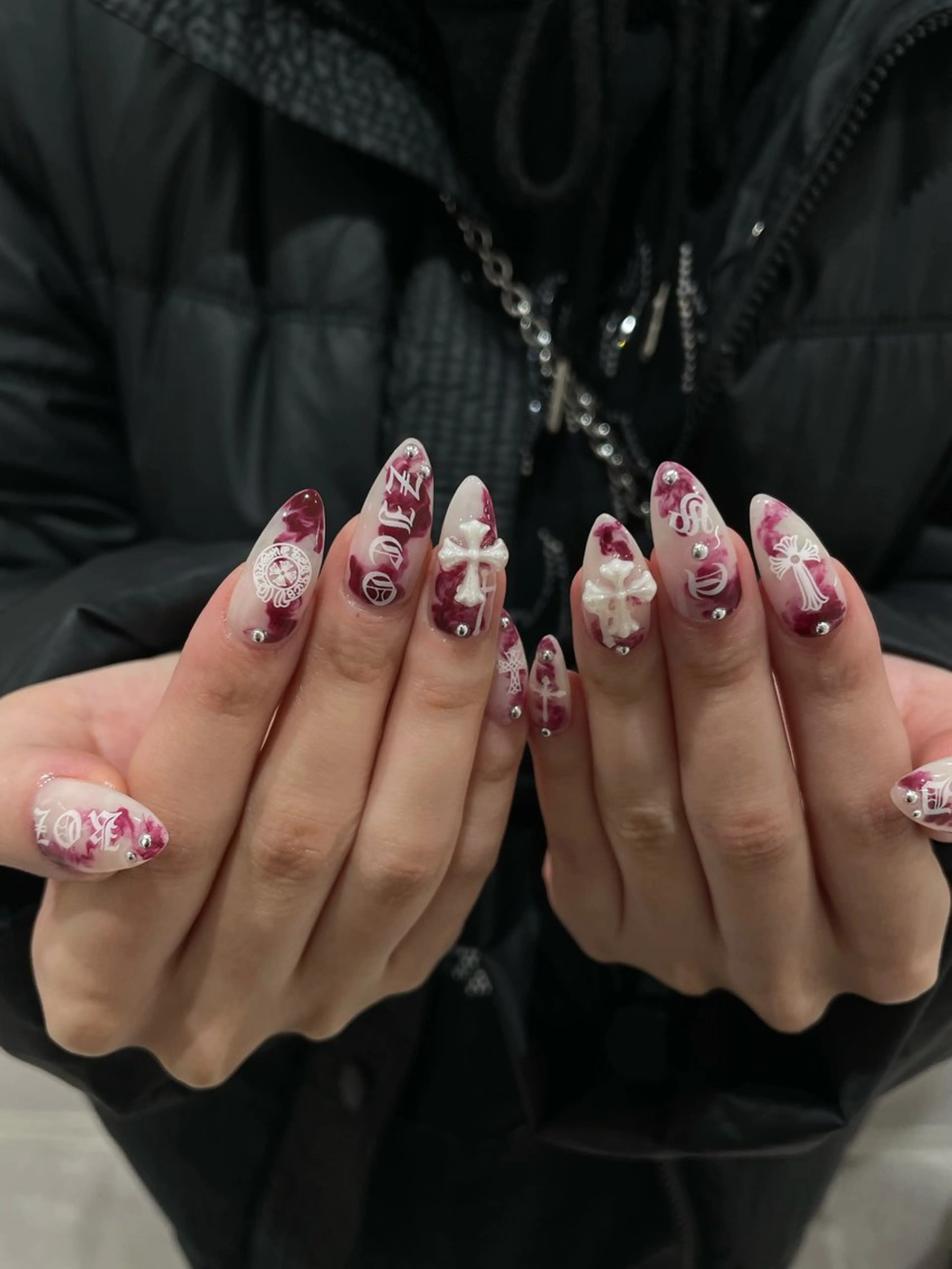 ネイル ハンドネイル うの 韓国ﾈｲﾙ໒꒱⋆⭒˚のネイルデザイン