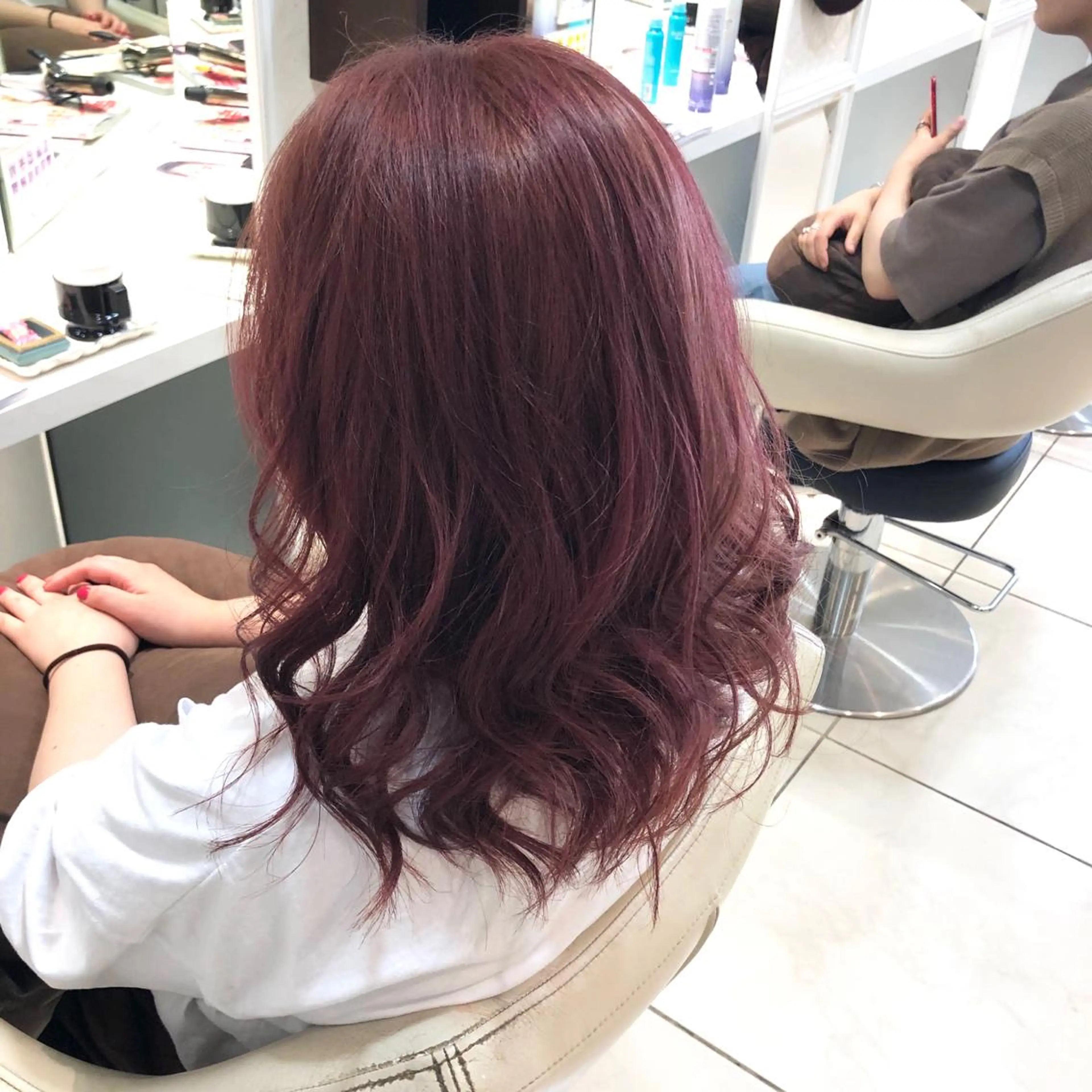 ロング カラー ベージュカラー ピンクカラー ピンクベージュ 🌈ぷる艶カラー🌈 髪質改善👑柳沼尚貴のヘアスタイル