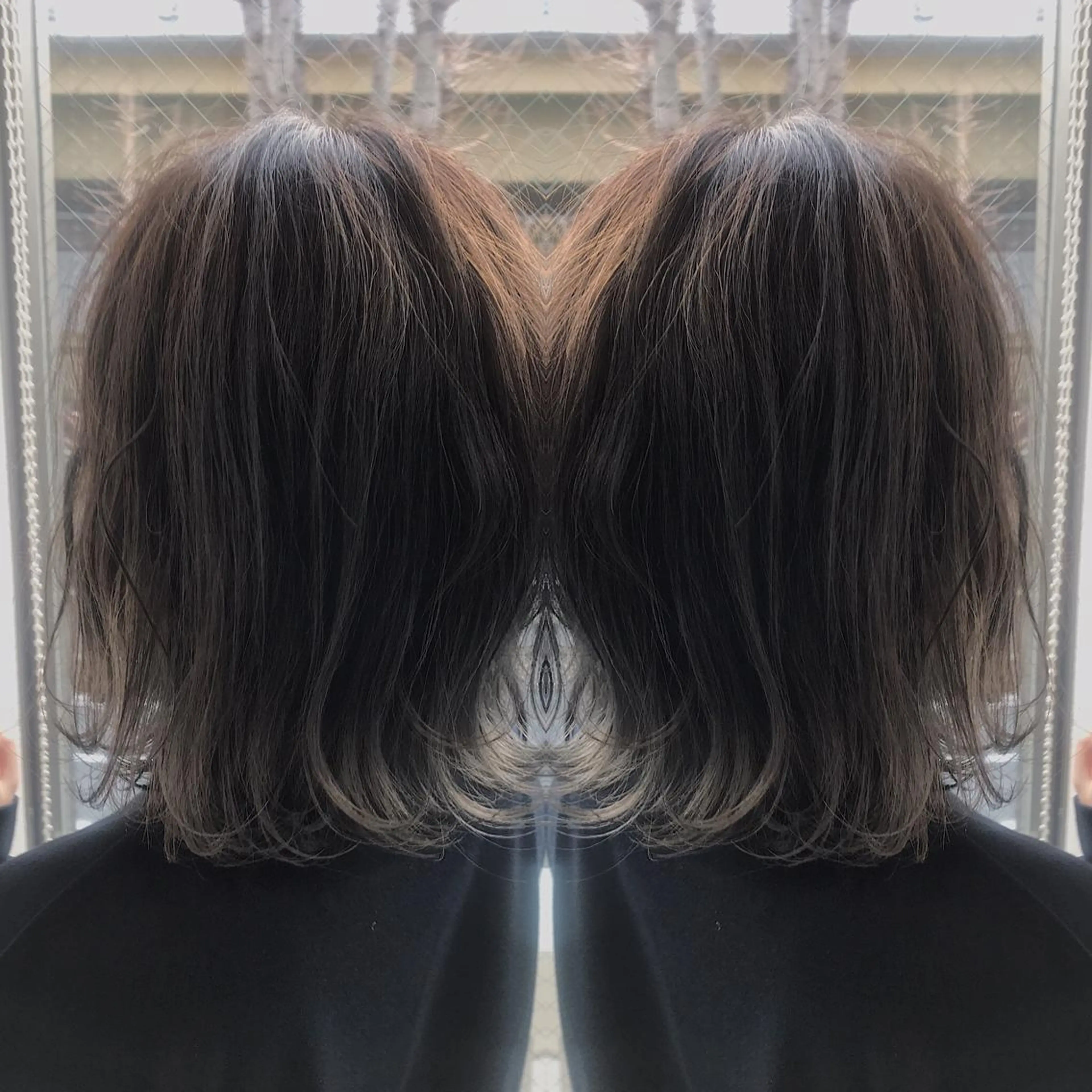 ミディアム カラー グラデーションカラー 外ハネヘア ヘアカラー 柴田 祐輔のヘアスタイル