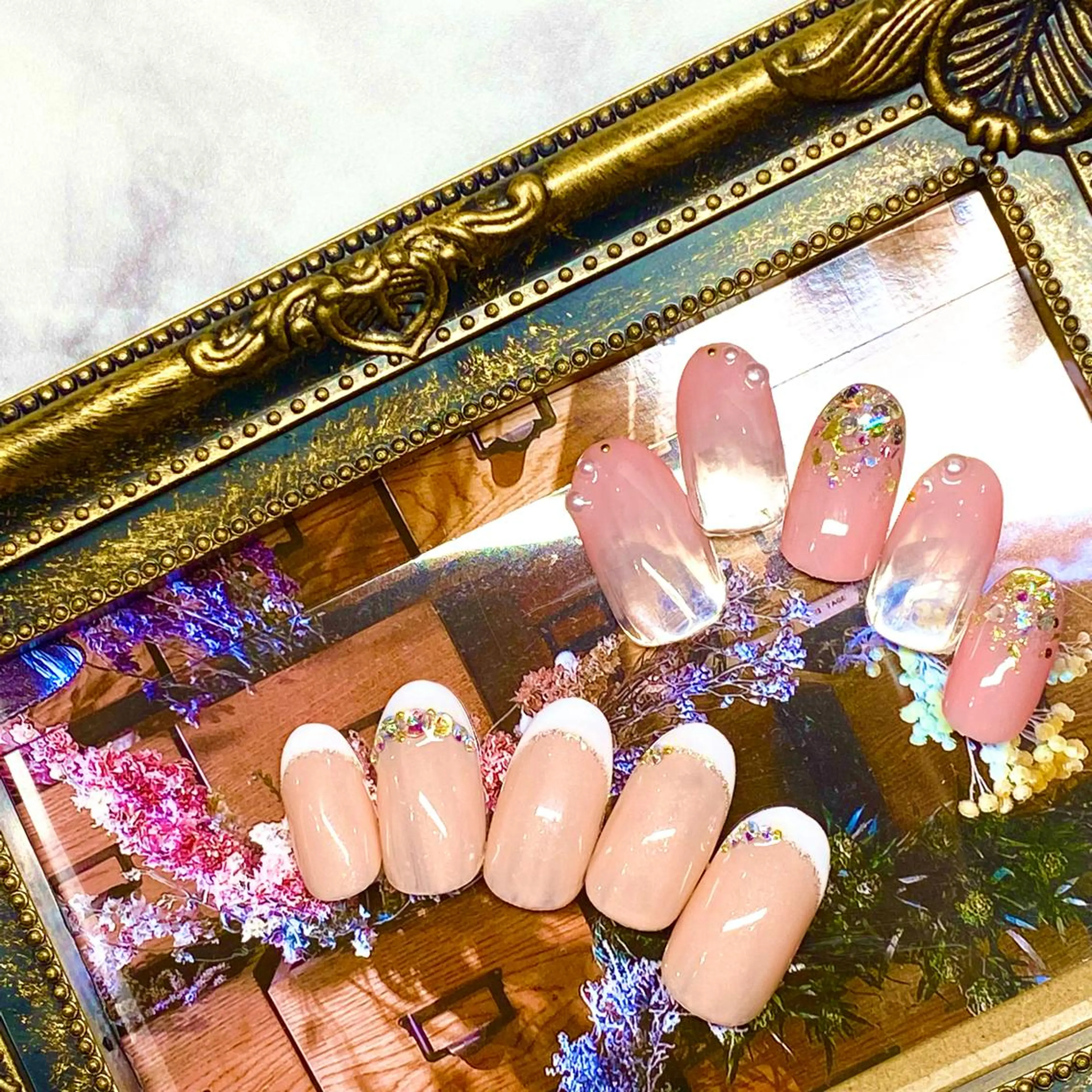 ネイル ジェルネイル パラジェル ブライダルネイル Nail&eye Belire 新宿のネイルデザイン