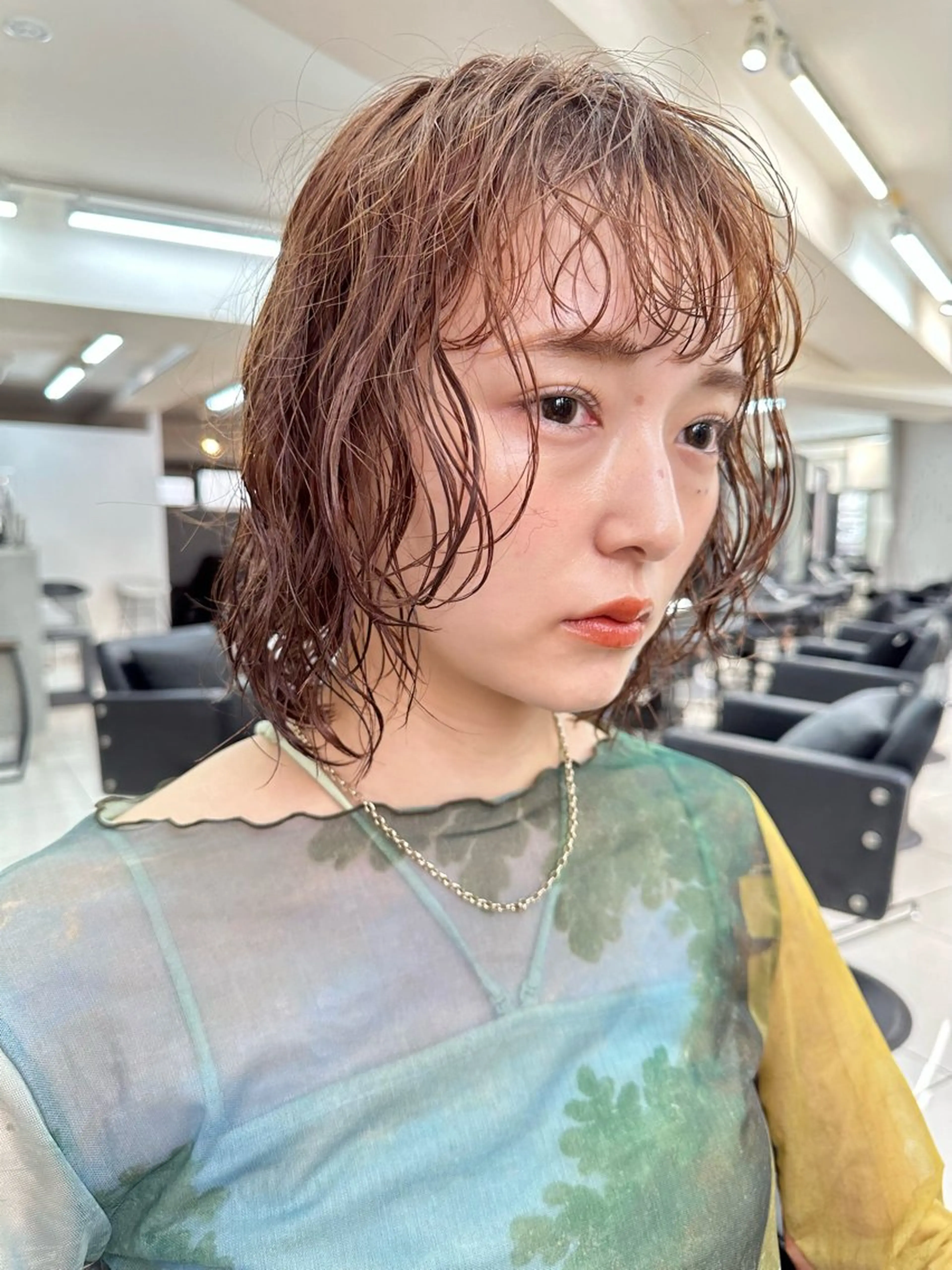 ショート カラー パーマ パーマウルフショート 濱田匠のヘアスタイル