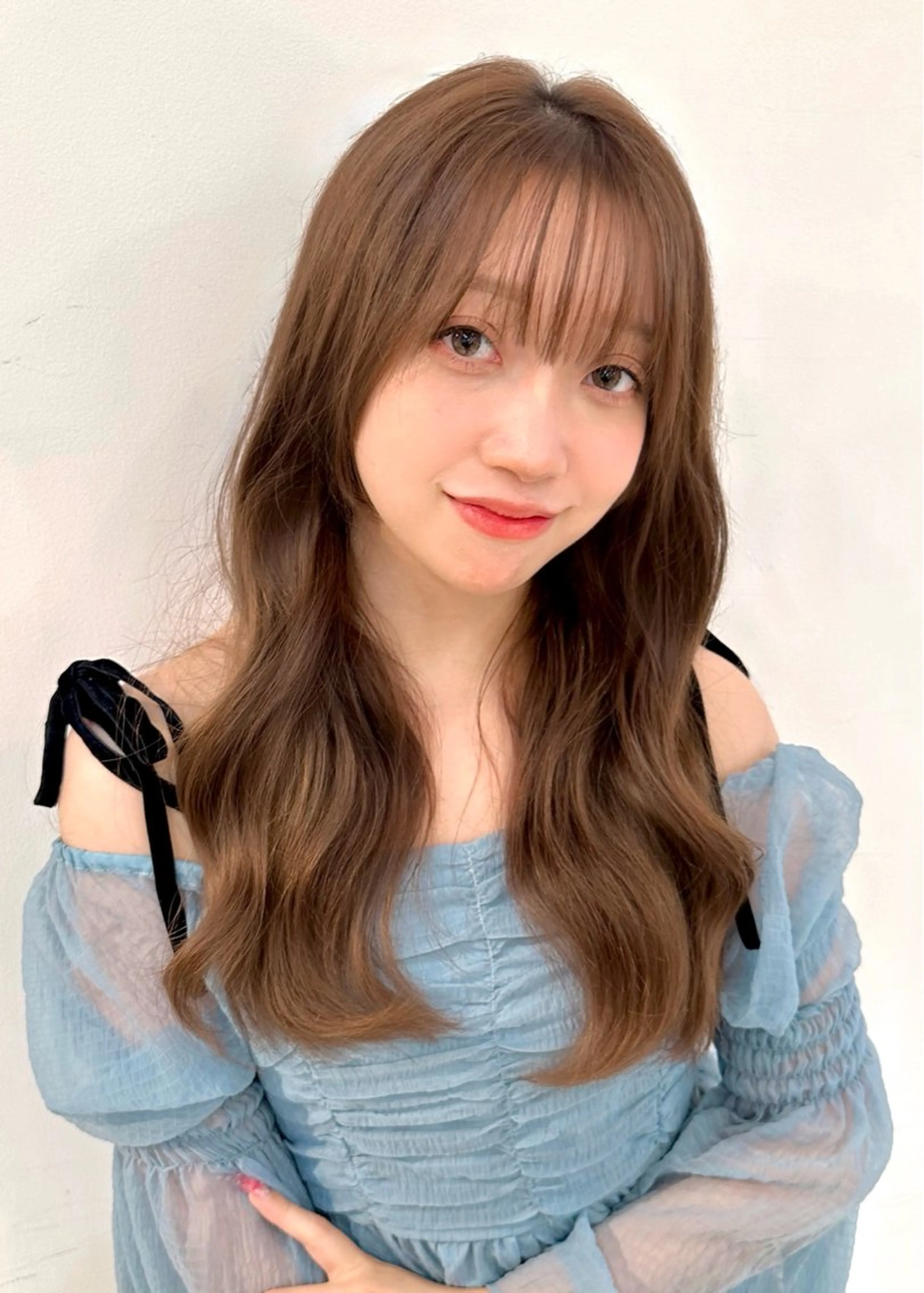 セミロング レイヤーカット カット トリートメント 大人可愛いレイヤー 大田のヘアスタイル