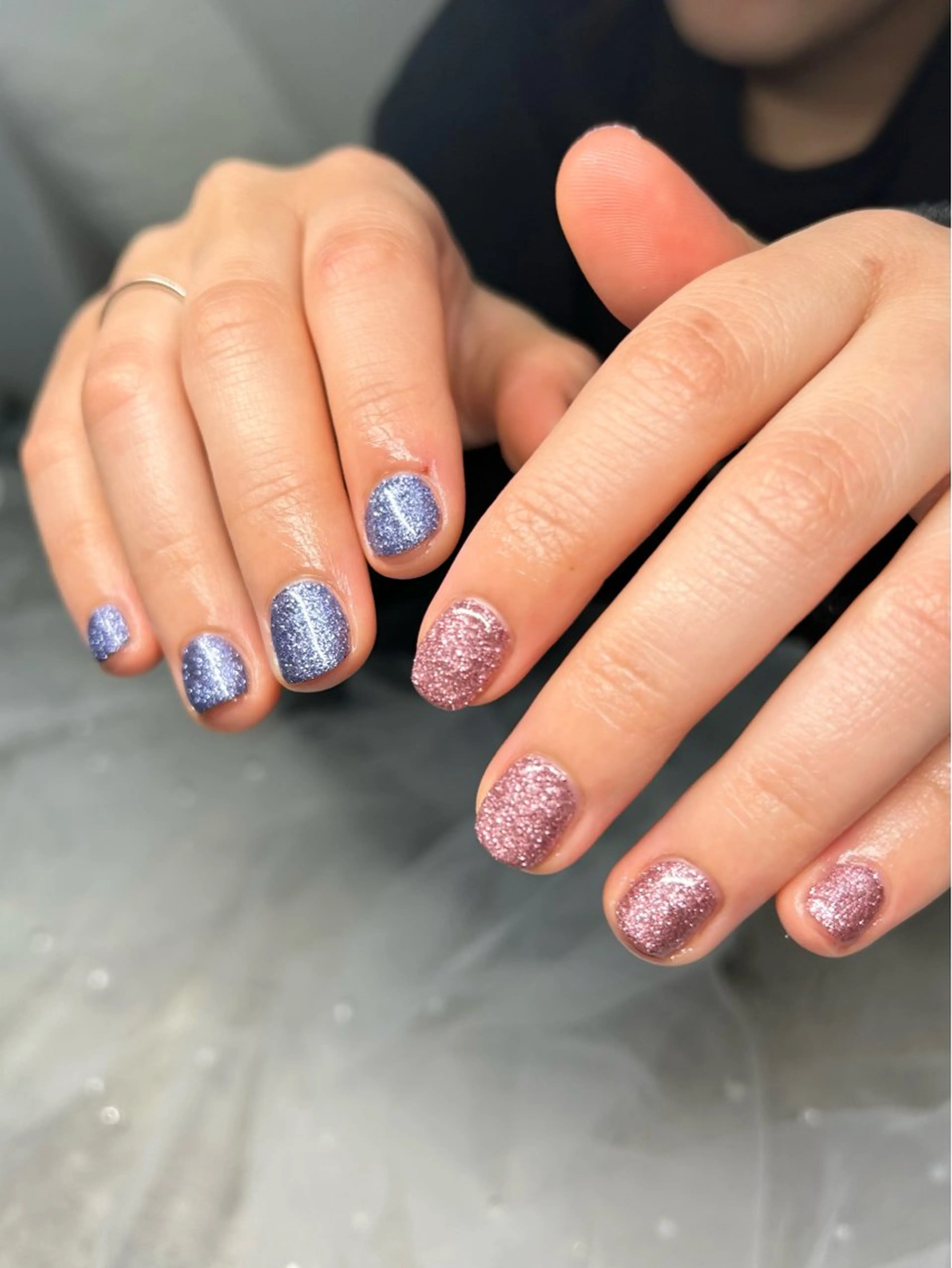ネイル キラキラネイル ラメ(グリッター) ハンドネイル ten nail salon　かえでのネイルデザイン