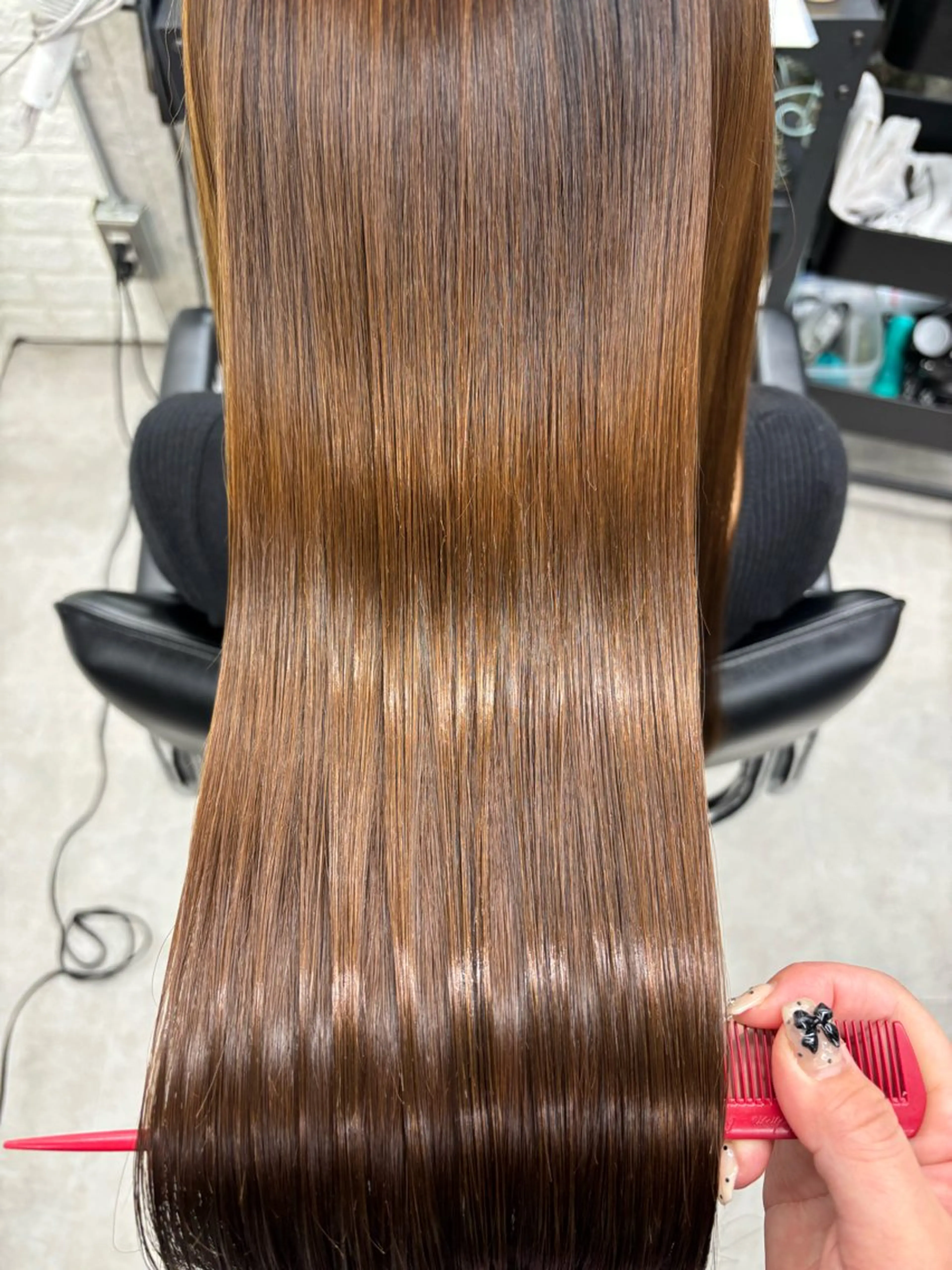 ロング カラー 髪質改善 縮毛矯正 トリートメント すぐ巻ける縮毛矯正 🍀勝倉　麗のヘアスタイル