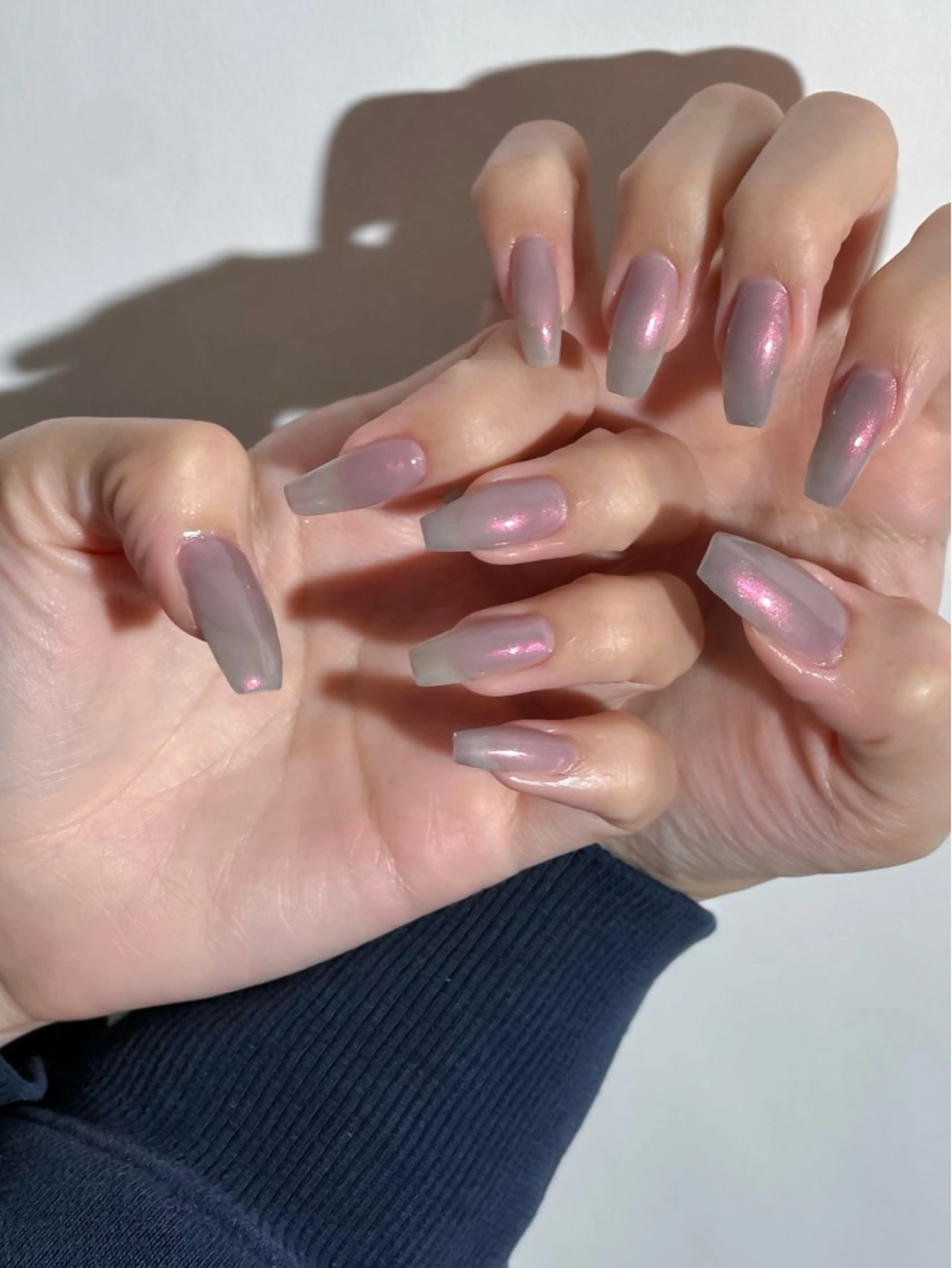 ネイル オーロラネイル ラメ(グリッター) ワンカラーネイル ハンドネイル Organ mayaのネイルデザイン