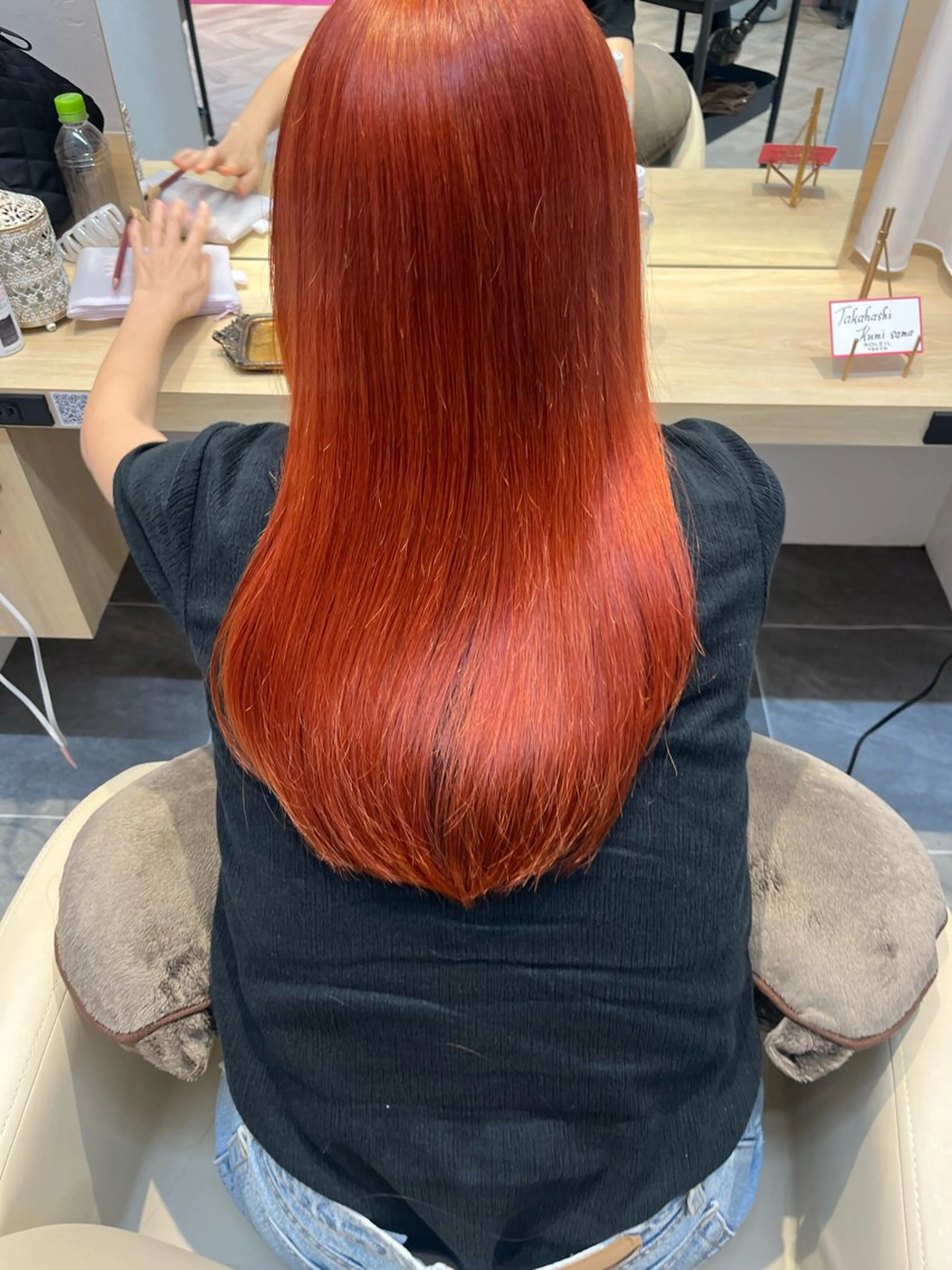 セミロング カラー 柔らかい艶暖色 レイヤー🫧姫汝のヘアスタイル