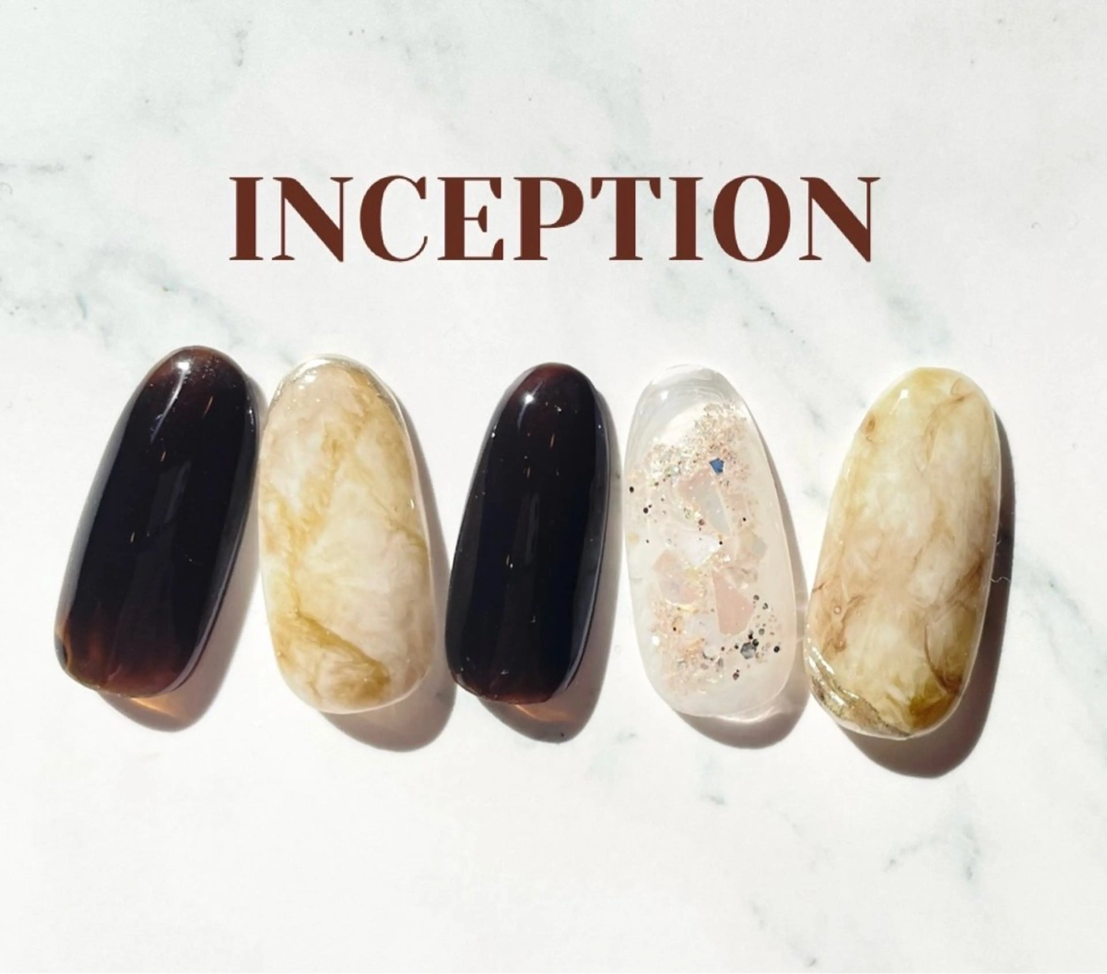 ネイル 大理石ネイル(マーブル) ハンドネイル INCEPTION Nailのネイルデザイン