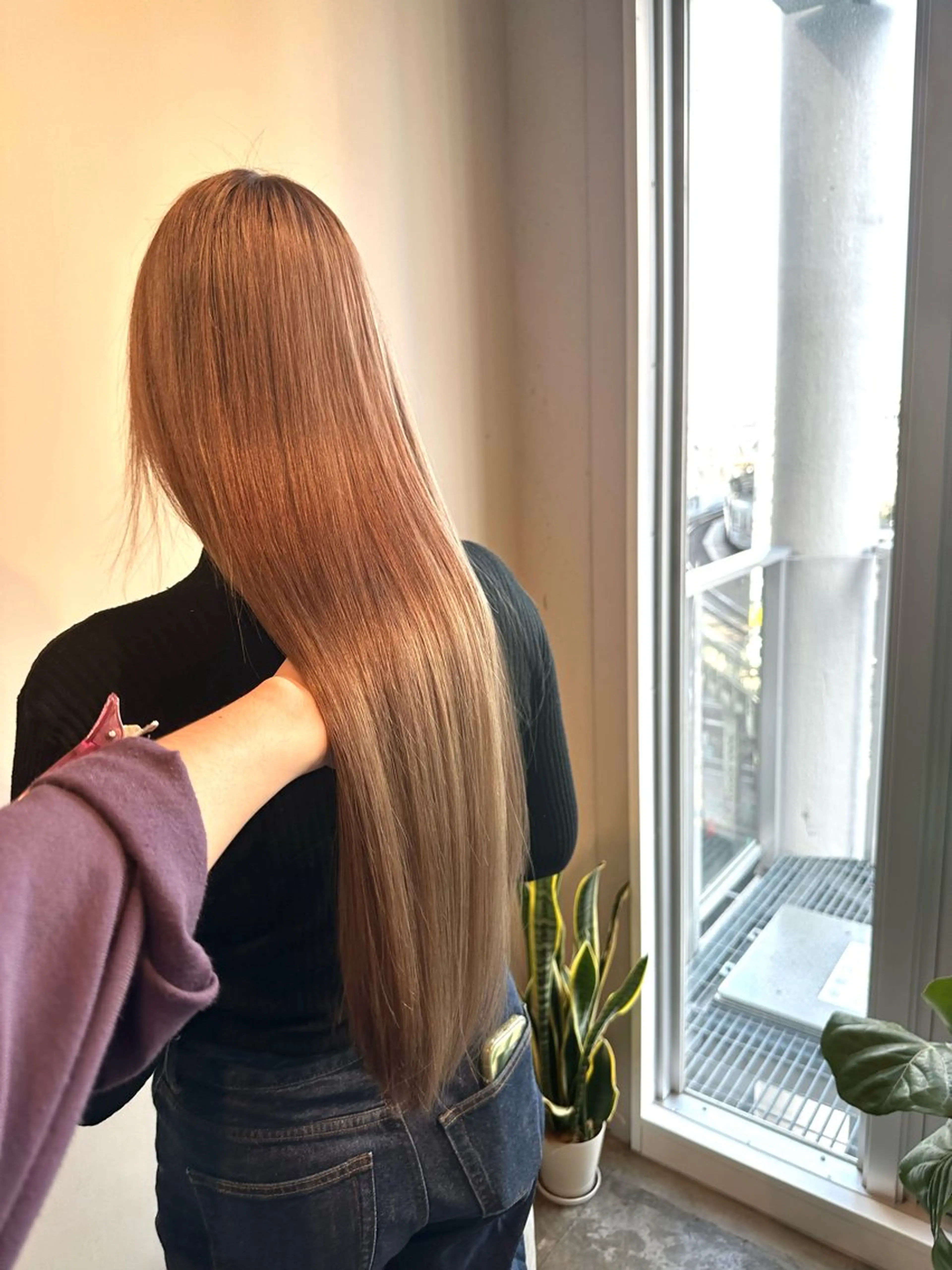 ロング カラー ヘアカラー トリートメント ✨髪質改善/ハイトー ン/艶髪高山のヘアスタイル