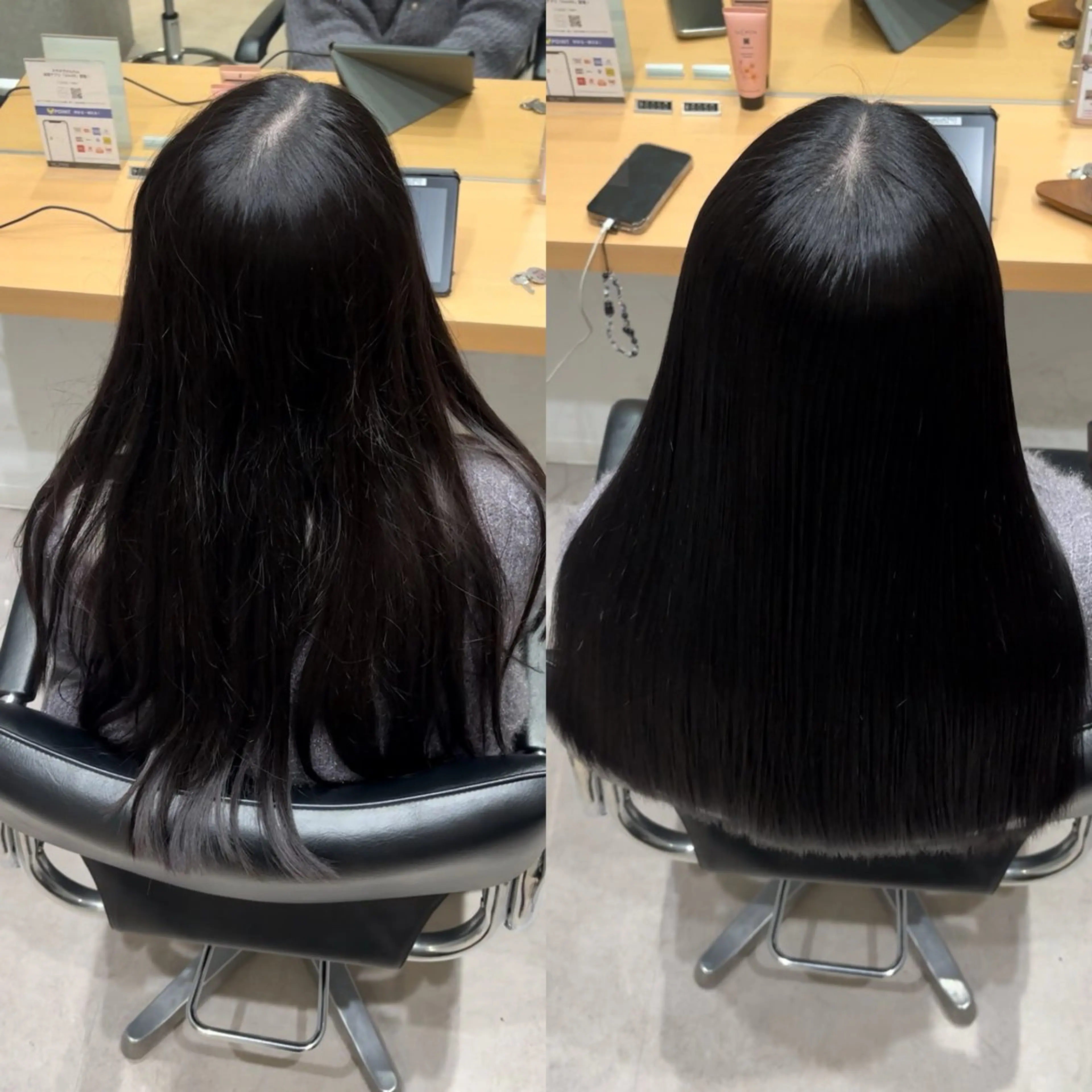 セミロング カラー アクアカラー 髪質改善 トリートメント カット ヘアカラー トリートメント 髪質改善ヘアケア 艶髪特化/上田のヘアスタイル