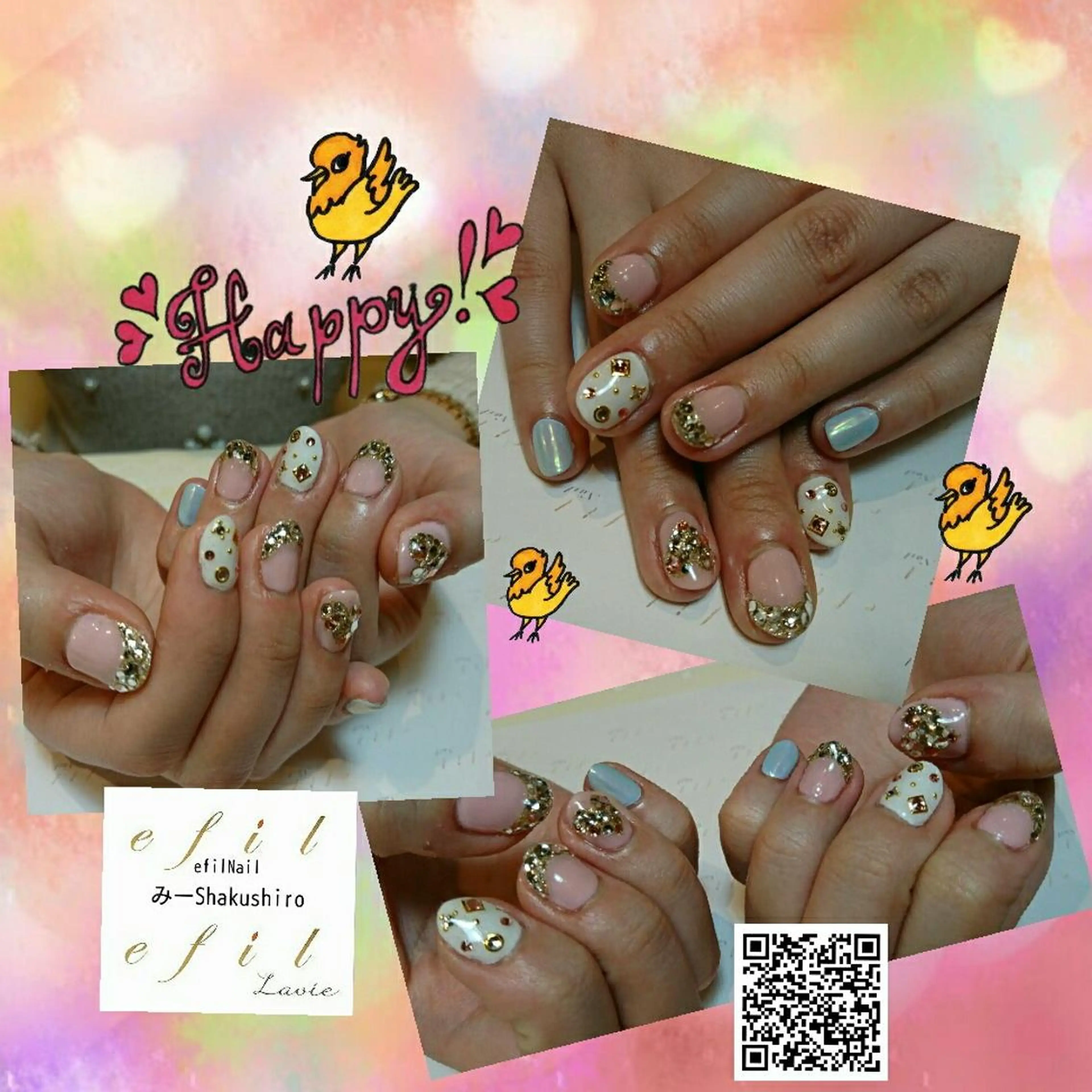 ネイル 成人式 持ち込み みー shakushiroのネイルデザイン