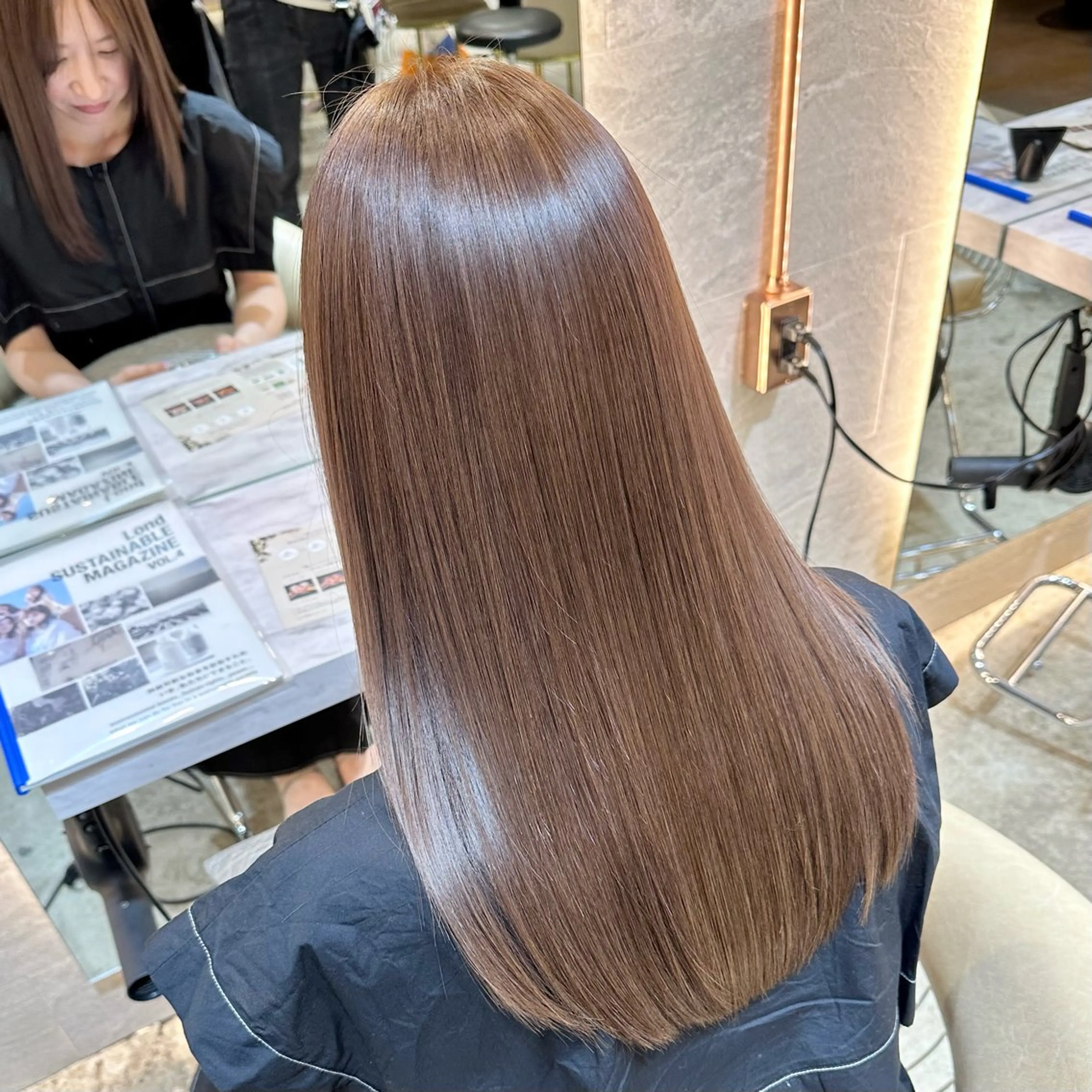 セミロング 縮毛矯正 カット ヘアカラー 縮毛矯正 トリートメント 韓国ヘア🇰🇷／艶 カラー🫧/木村和生のヘアスタイル