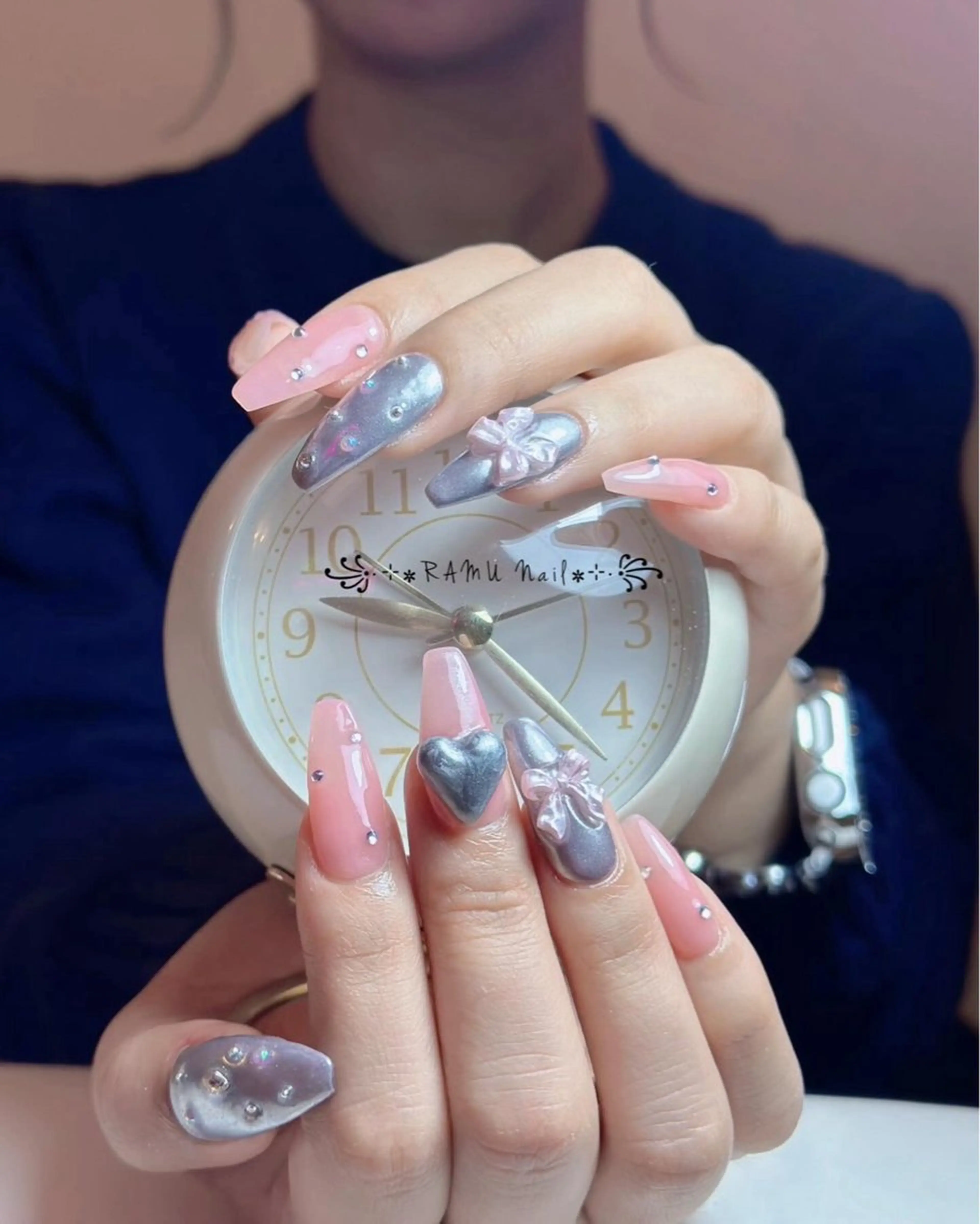 ネイル フレンチネイル 韓国ネイル シンプルネイル ワンホンネイル 冬ネイル ハンドネイル RAMU Nail 恵比寿店のネイルデザイン