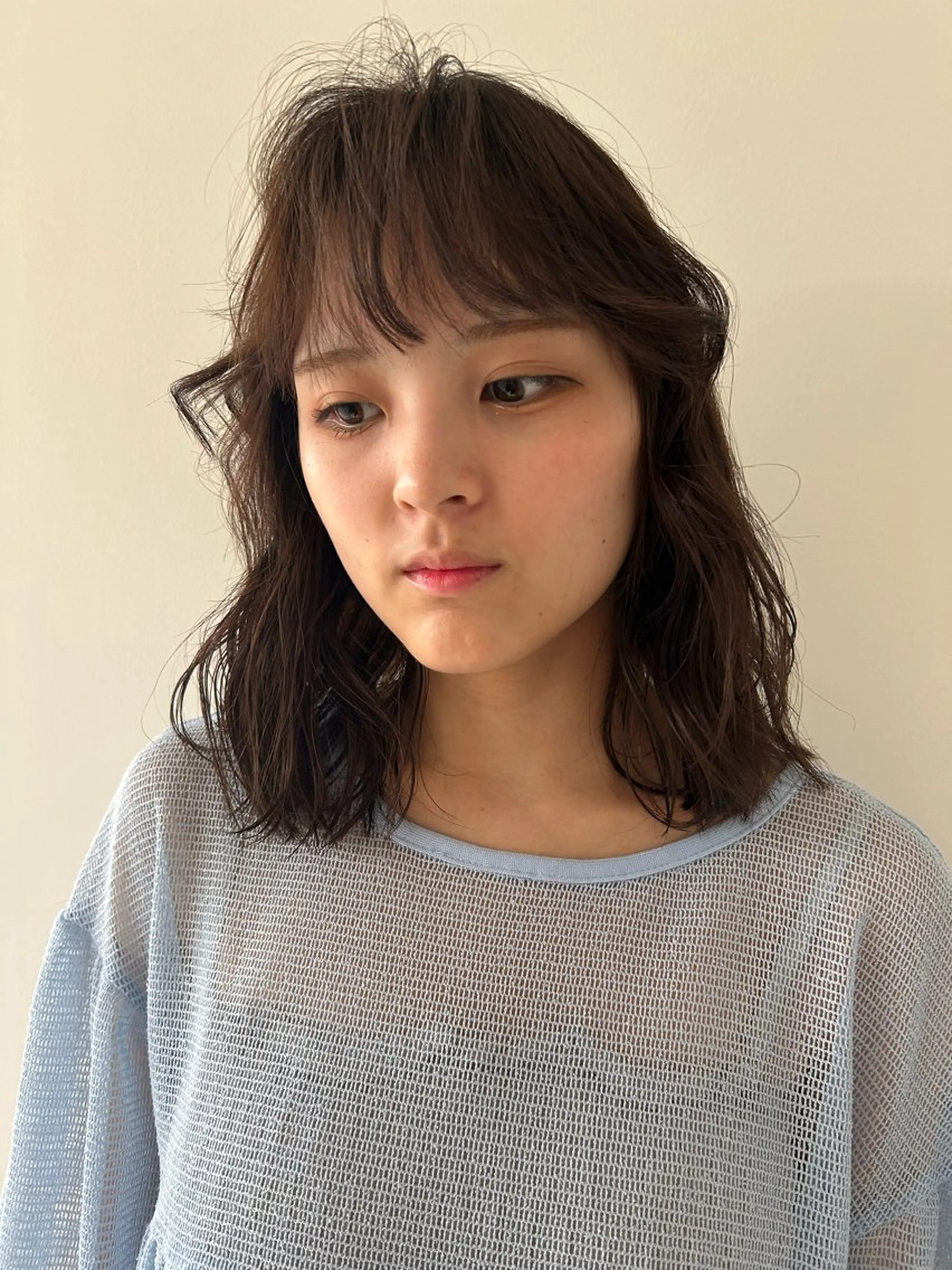 ミディアム カット トリートメント ヘッドスパ ケアパーマ/ケアブリ ーチdaisukeのヘアスタイル