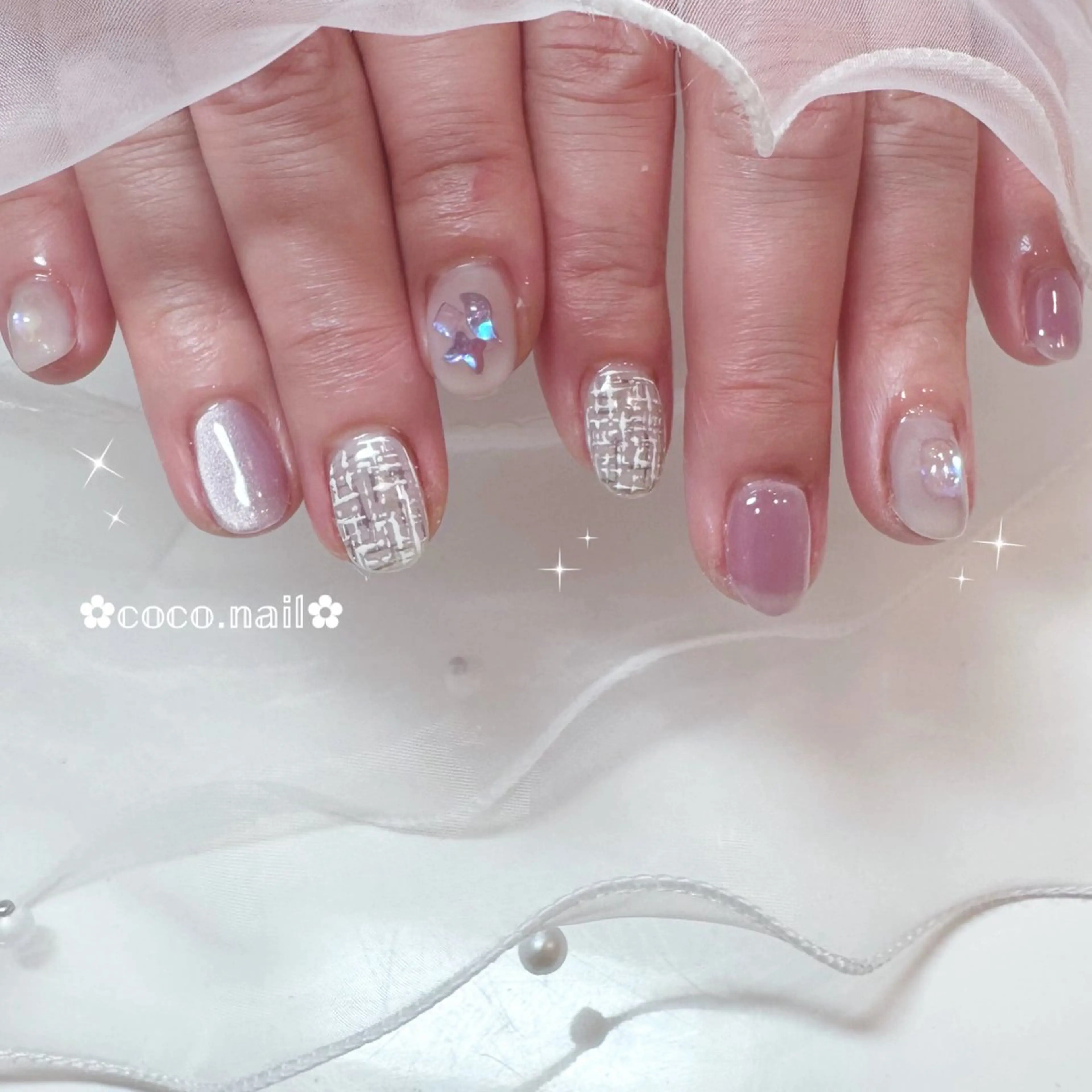 ネイル ハンドネイル lili.nail y2k/長さ出しのネイルデザイン