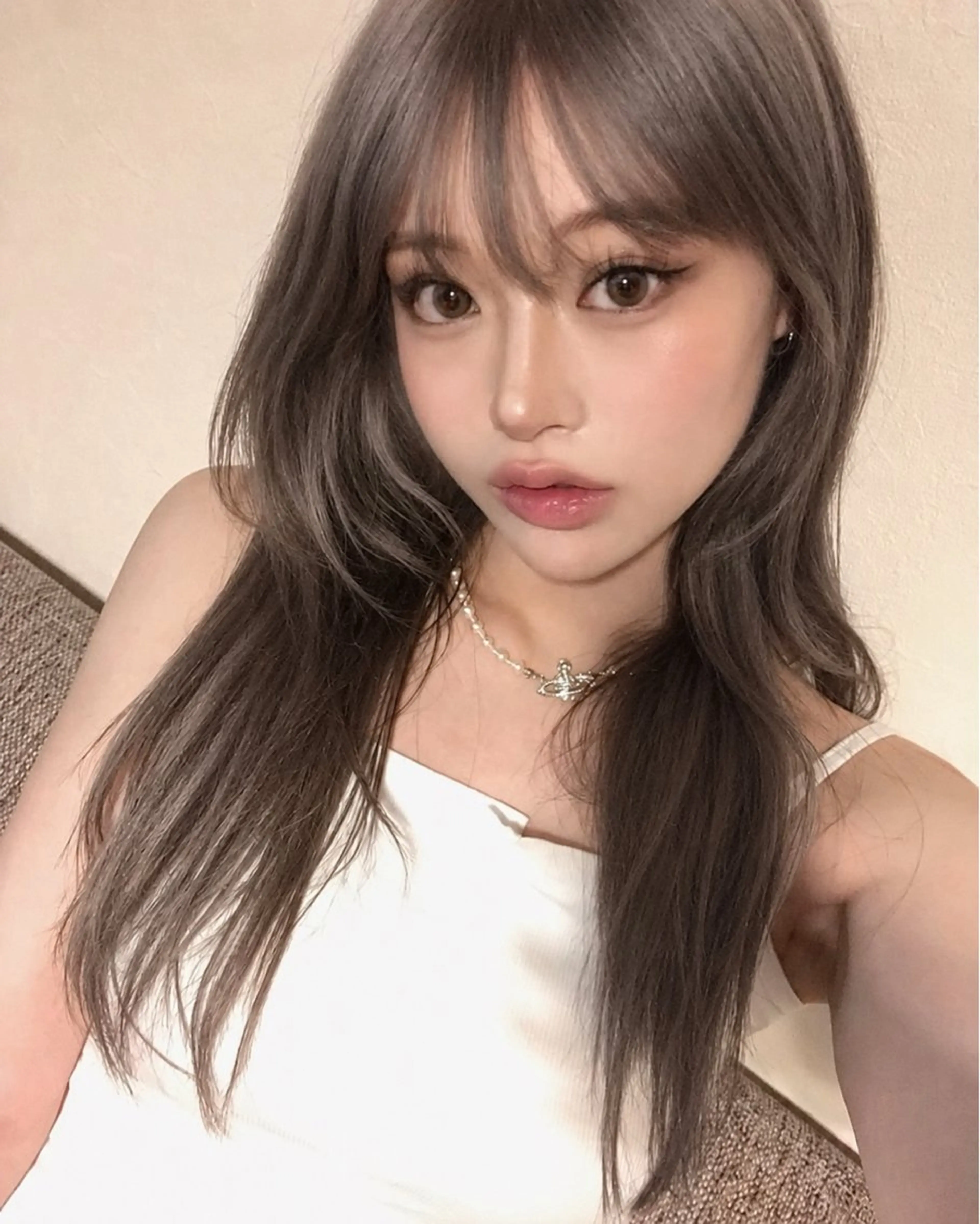 ロング カラー 佐藤 笑瑠のヘアスタイル