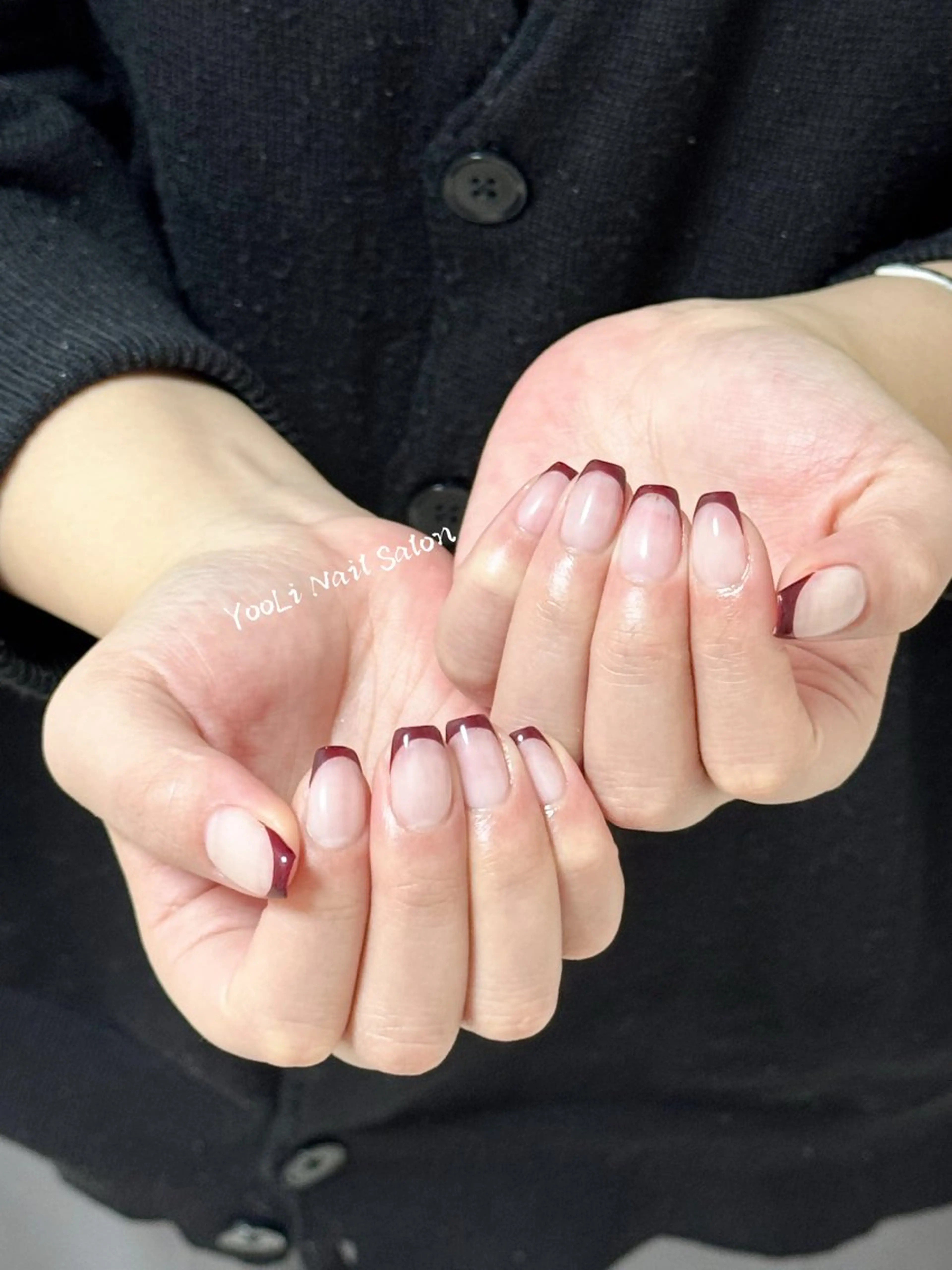 ネイル アートネイル オーロラネイル チークネイル フレンチネイル ガラスフレンチ 🎀🎀YooLi Nail Salonのネイルデザイン