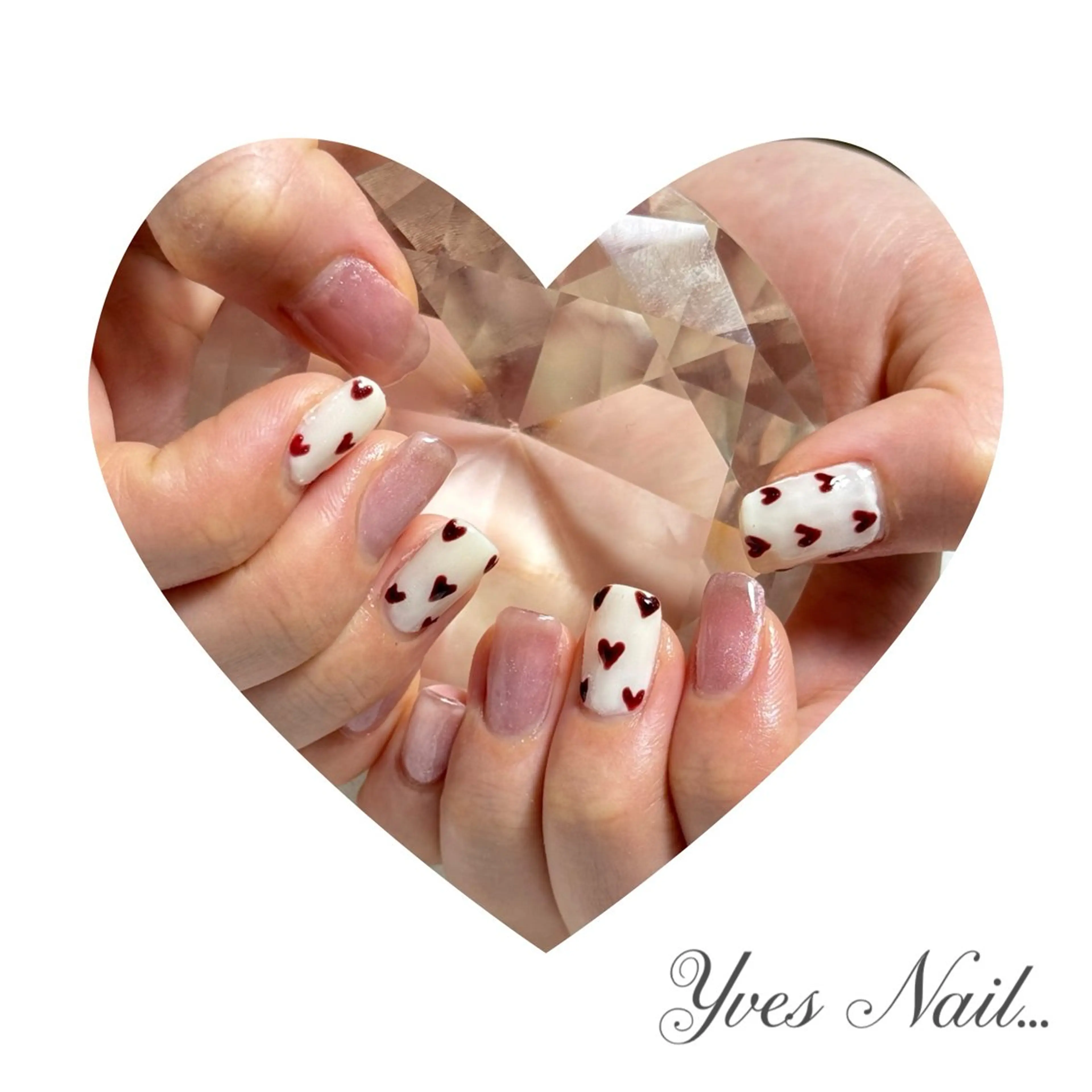 ネイル ハート ハンドネイル kanno yのネイルデザイン