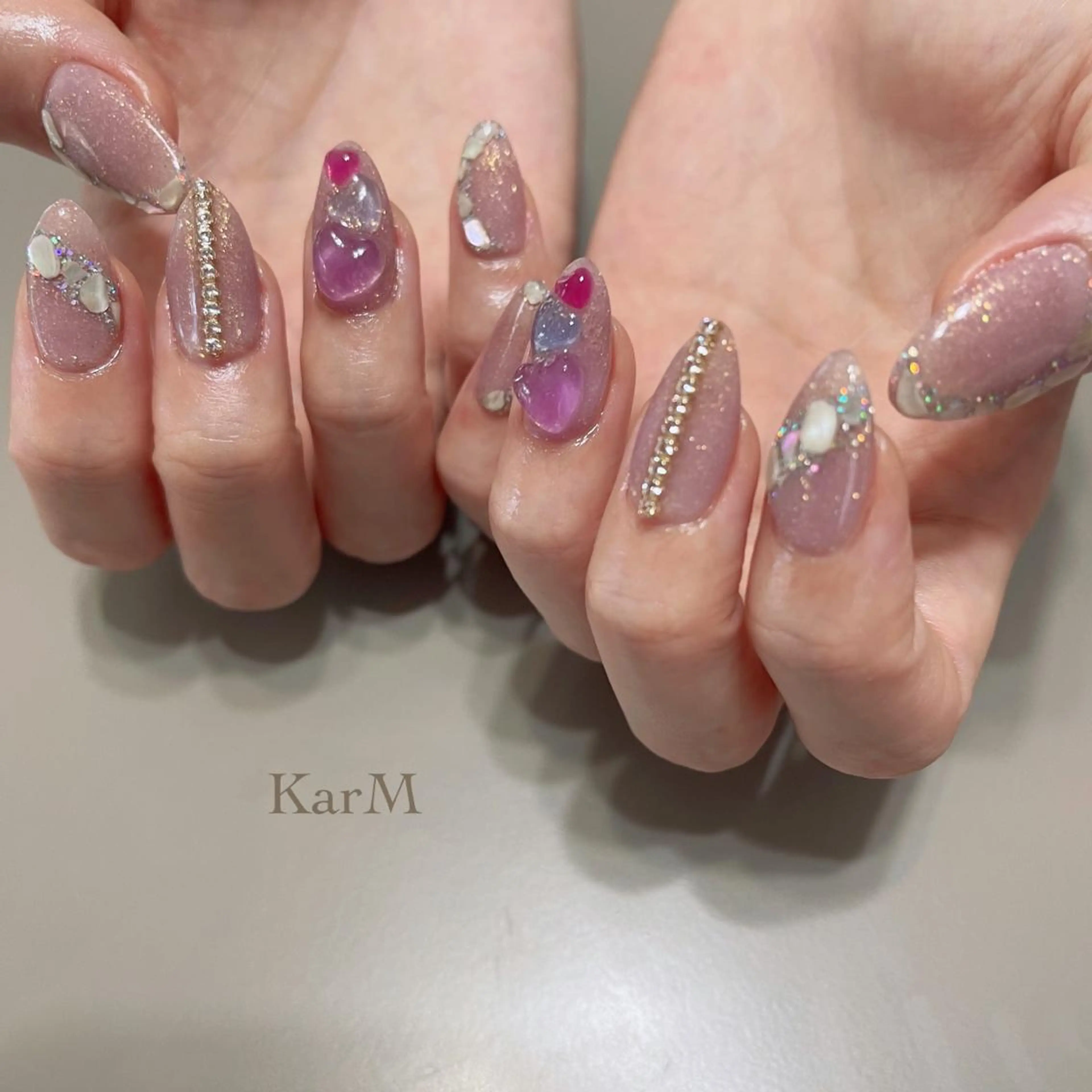 ネイル アートネイル オーロラネイル チークネイル フットネイル フレンチネイル ハンドネイル ogino karinのネイルデザイン