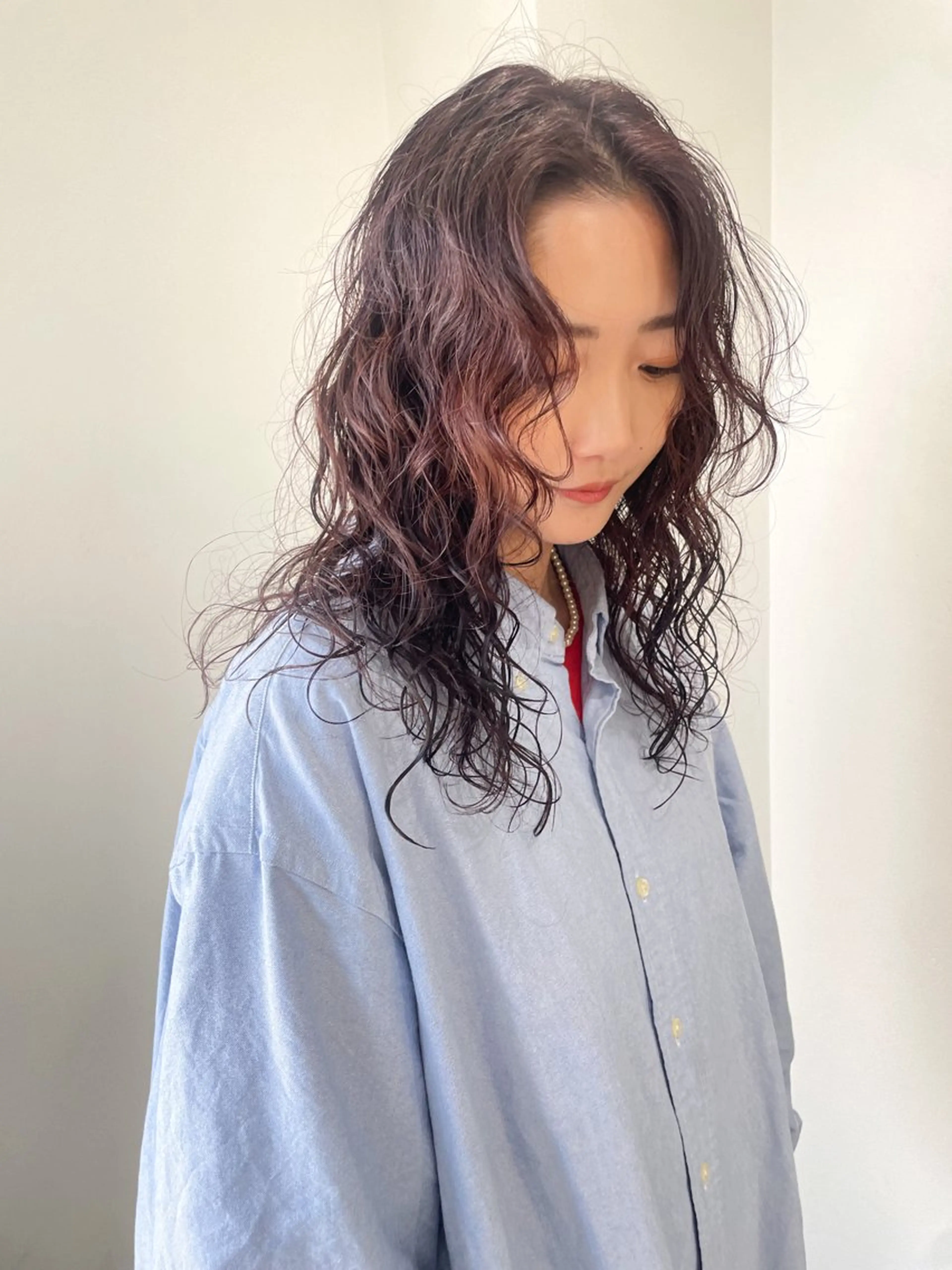 セミロング パーマ セミロングパーマ HIBIKI/原宿 ハッシュカット🪄のヘアスタイル