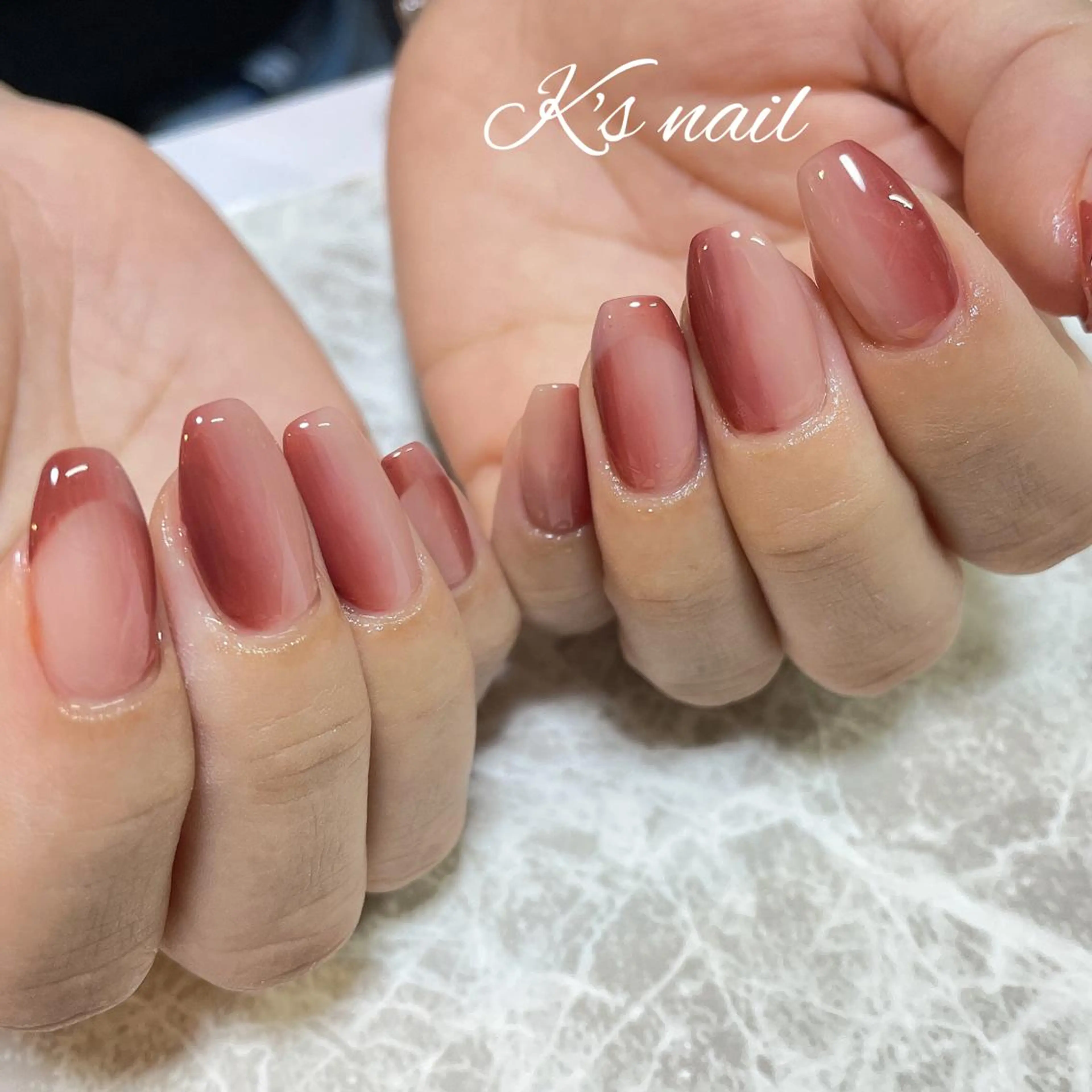 ネイル フレンチネイル オンブレフレンチ ワンカラーネイル ハンドネイル K's nail kotoeのネイルデザイン