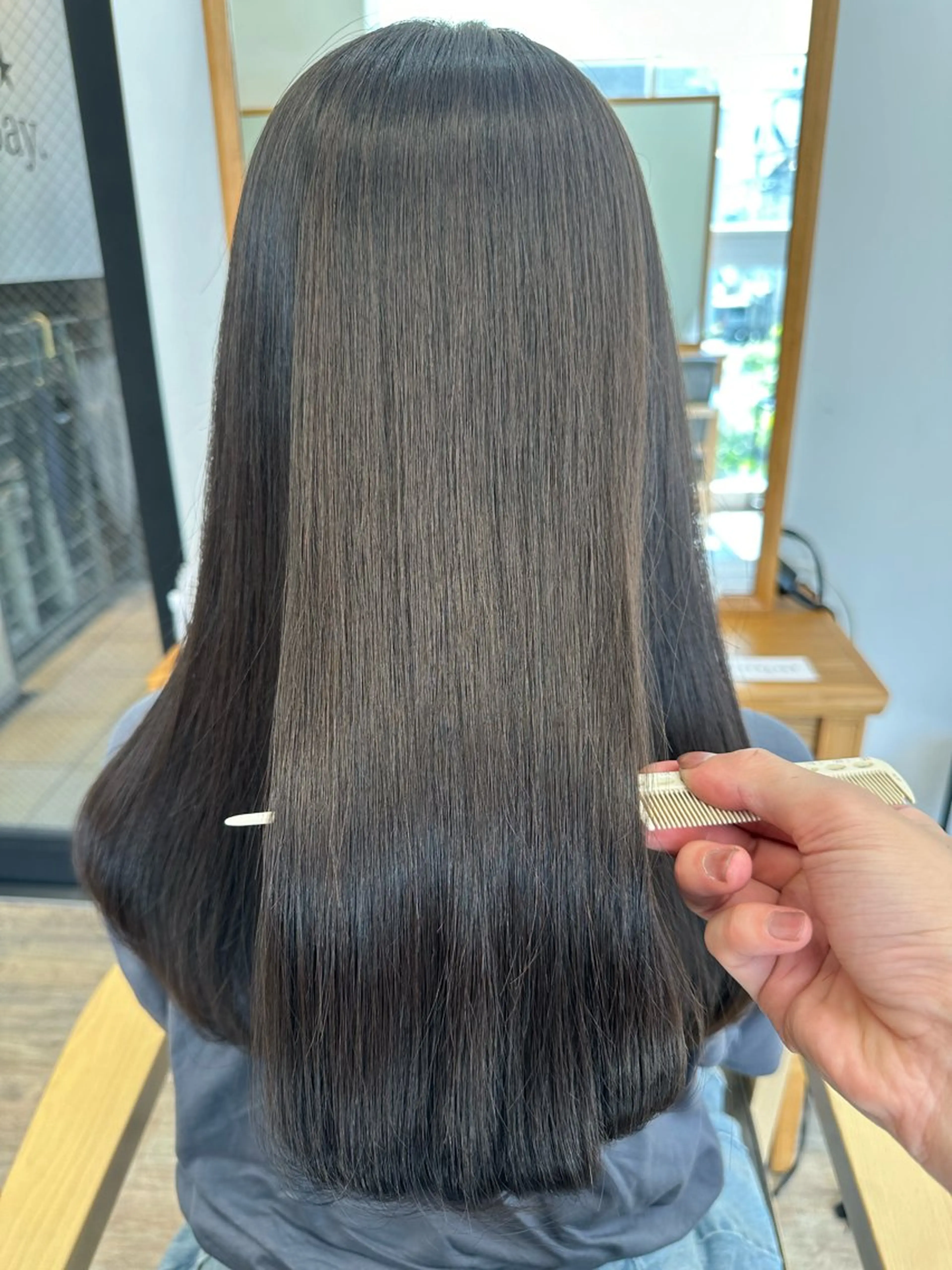 セミロング パーマ 髪質改善 トリートメント ストレートパーマ カット 縮毛矯正 トリートメント say.所属・ブリーチカラー🔥 パーマ【佐々木凌平】のヘアスタイル