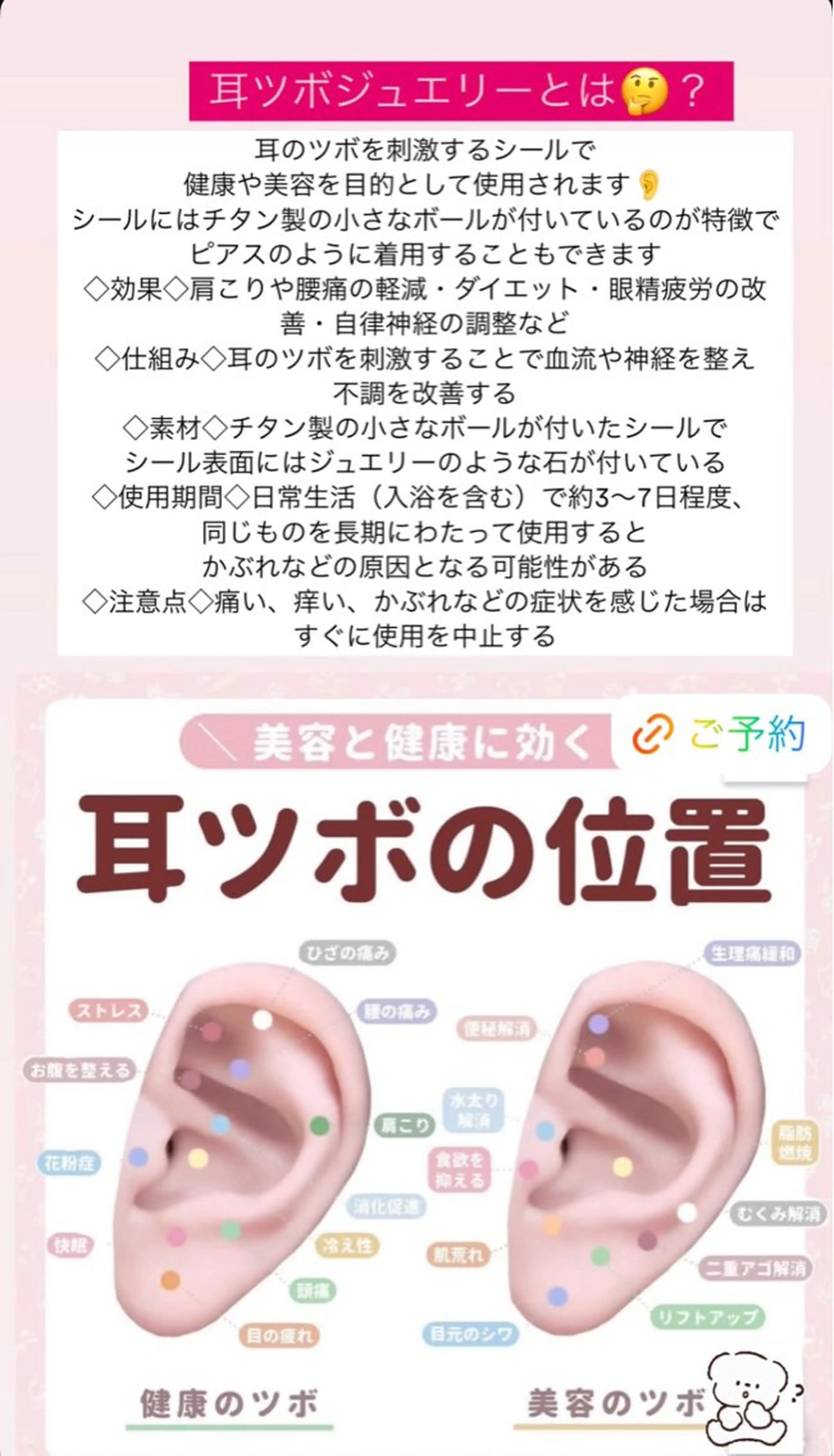 耳ツボチタンシール６粒の写真