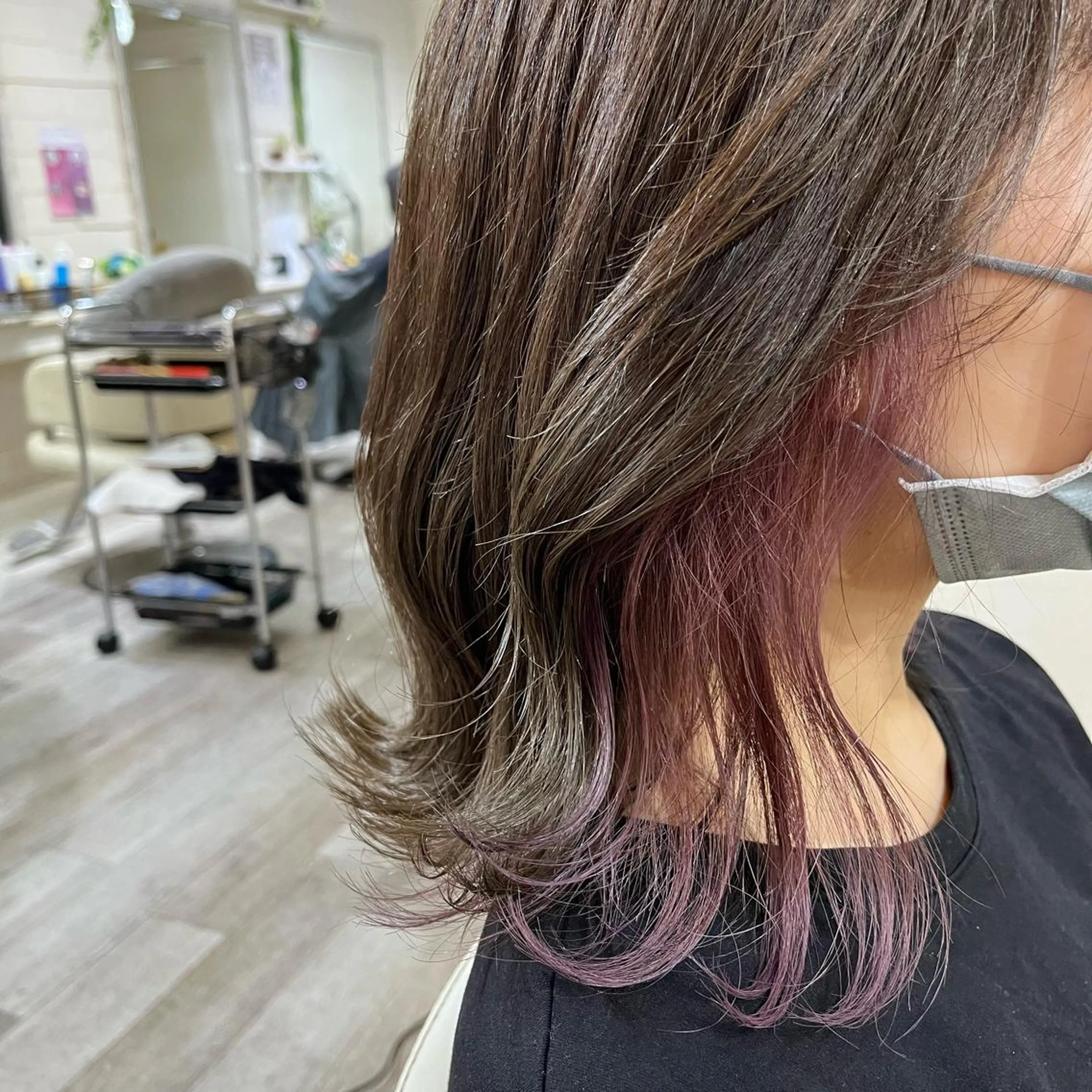 ミディアム カラー ピンクカラー バイオレットカラー カラー職人 なかもと たつひろのヘアスタイル