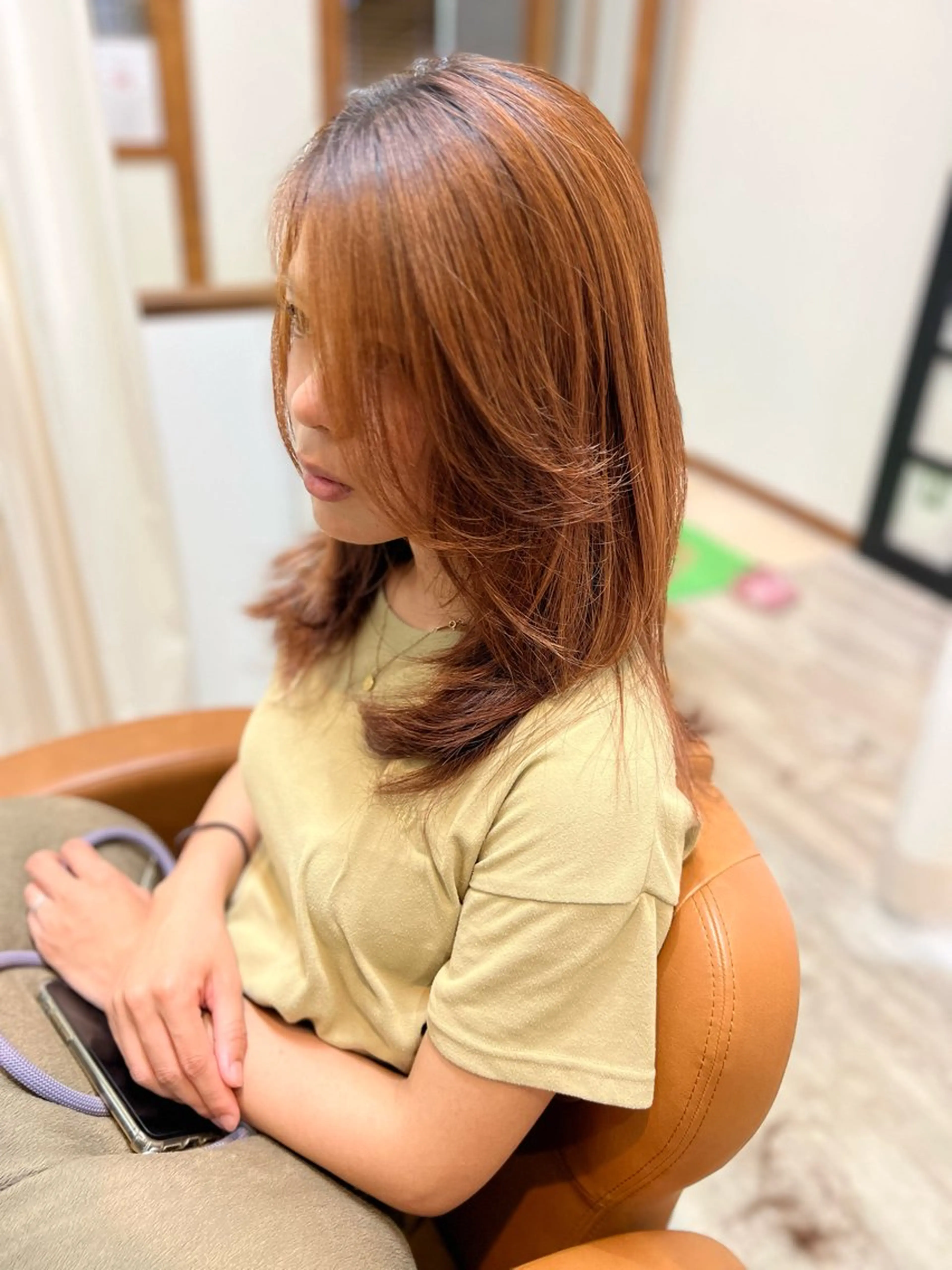 セミロング 石崎 美帆のヘアスタイル