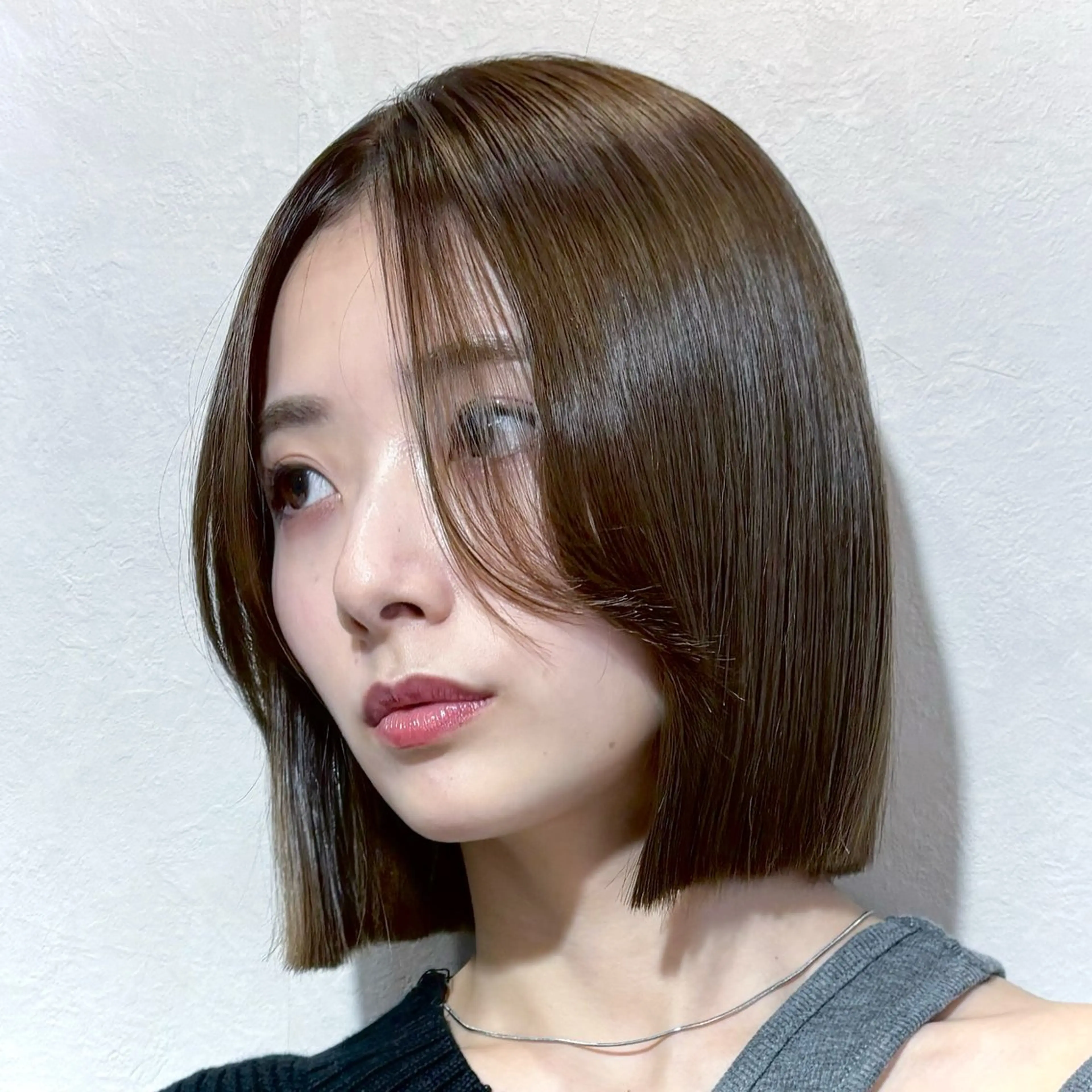 ミディアム カラー カット ヘアカラー トリートメント RYU/レイヤーカッ ト/透明感艶カラー/のヘアスタイル