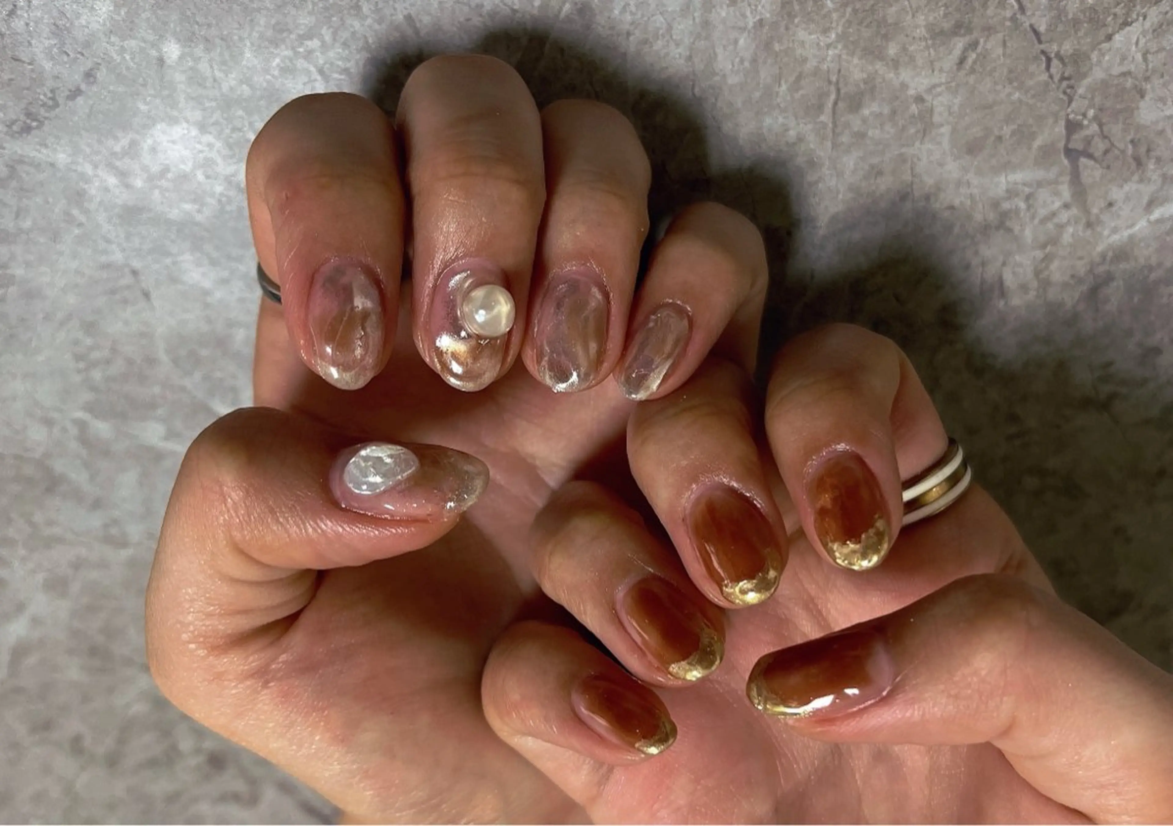 ネイル 持ち込み ニュアンスネイル ハンドネイル ハンドケア ベテランネイル cnc  nailのネイルデザイン