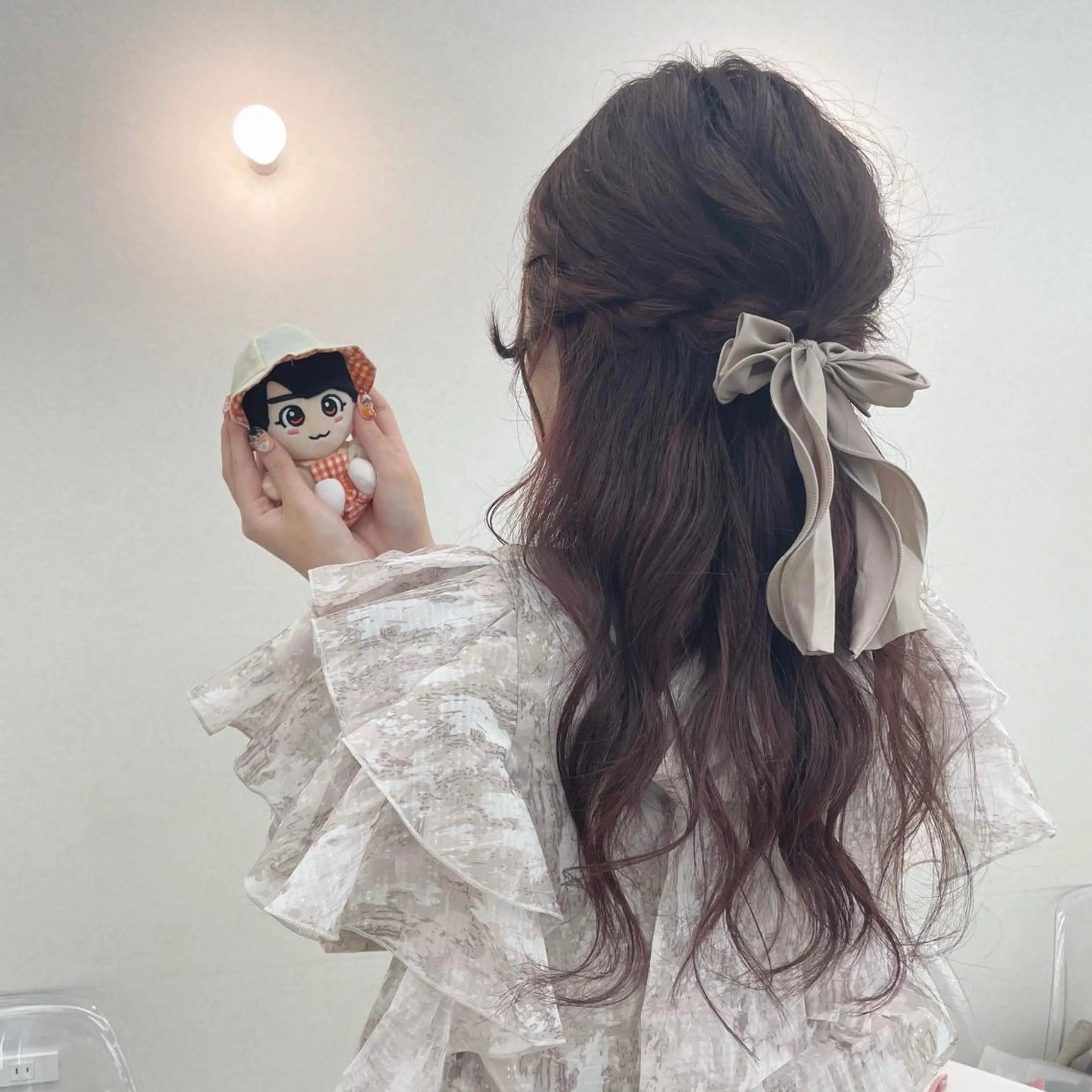 ロング カラー ヘアアレンジ CARELLY Rukaのマツエク・マツパデザイン