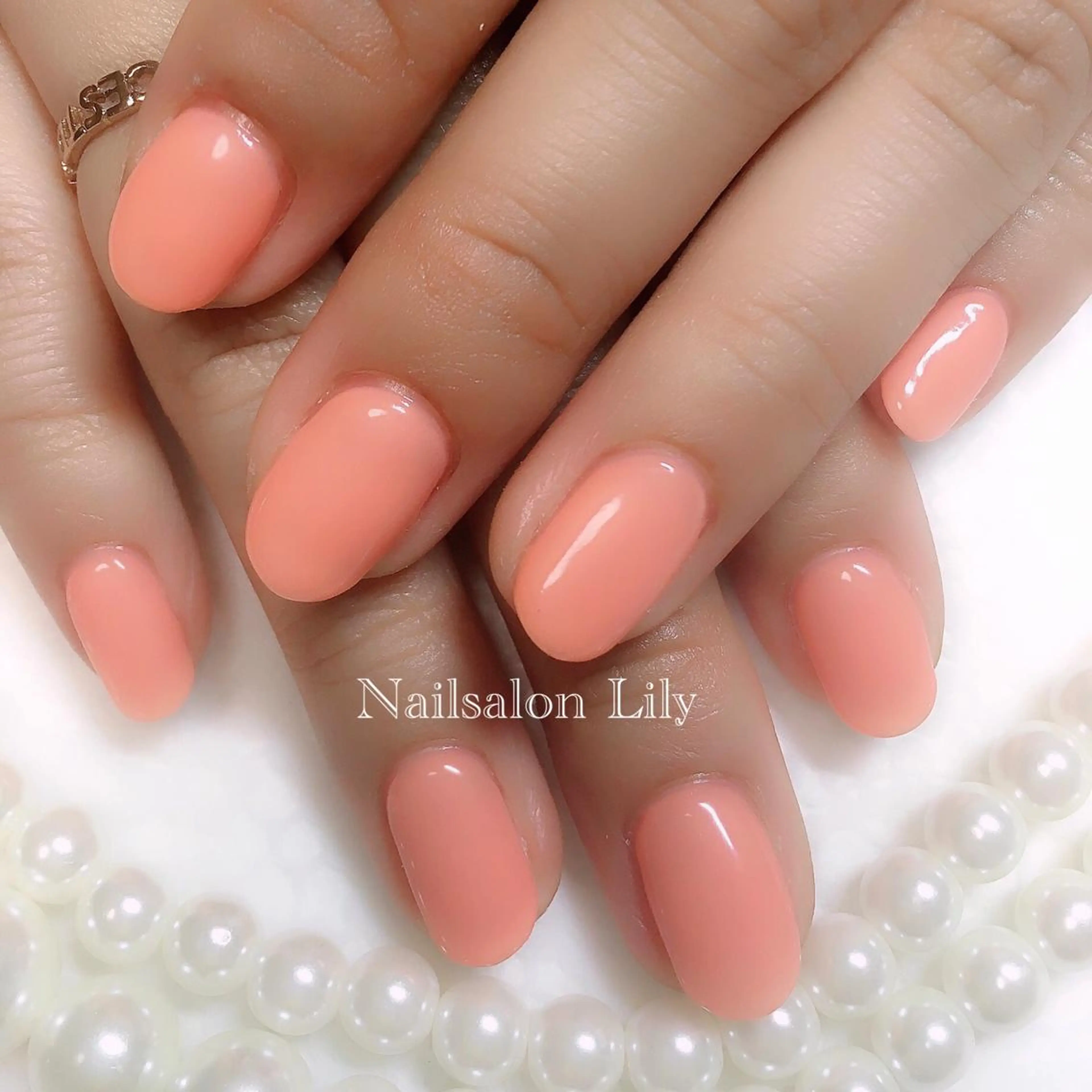 ネイル オレンジ Lily*nail 🌻Mii🌻のネイルデザイン