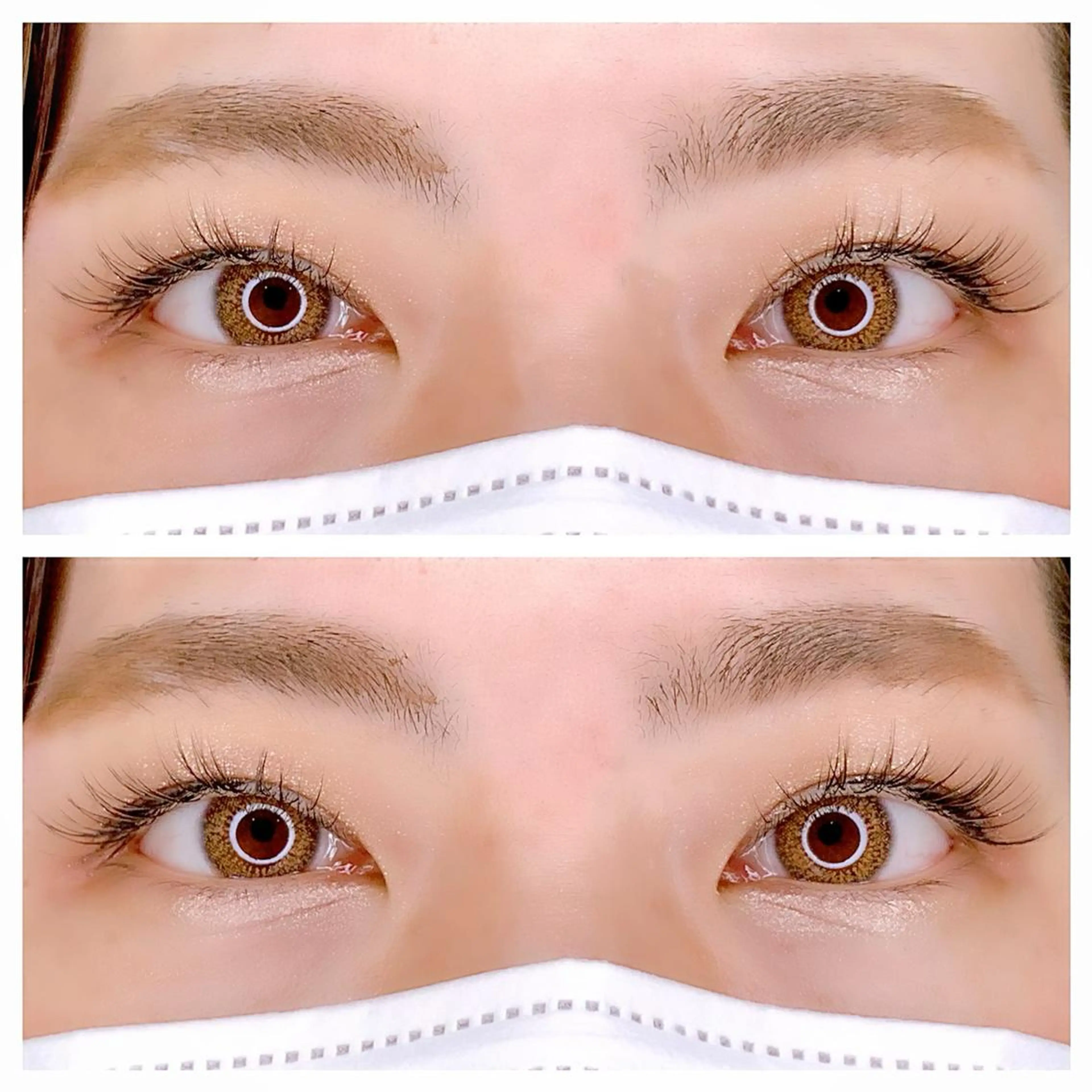 マツエク・マツパ カラーマツエク フラットラッシュ パリジェンヌラッシュリフト 一重×まつ毛パーマ 🫧Ramo 大宮店🍒のマツエク・マツパデザイン