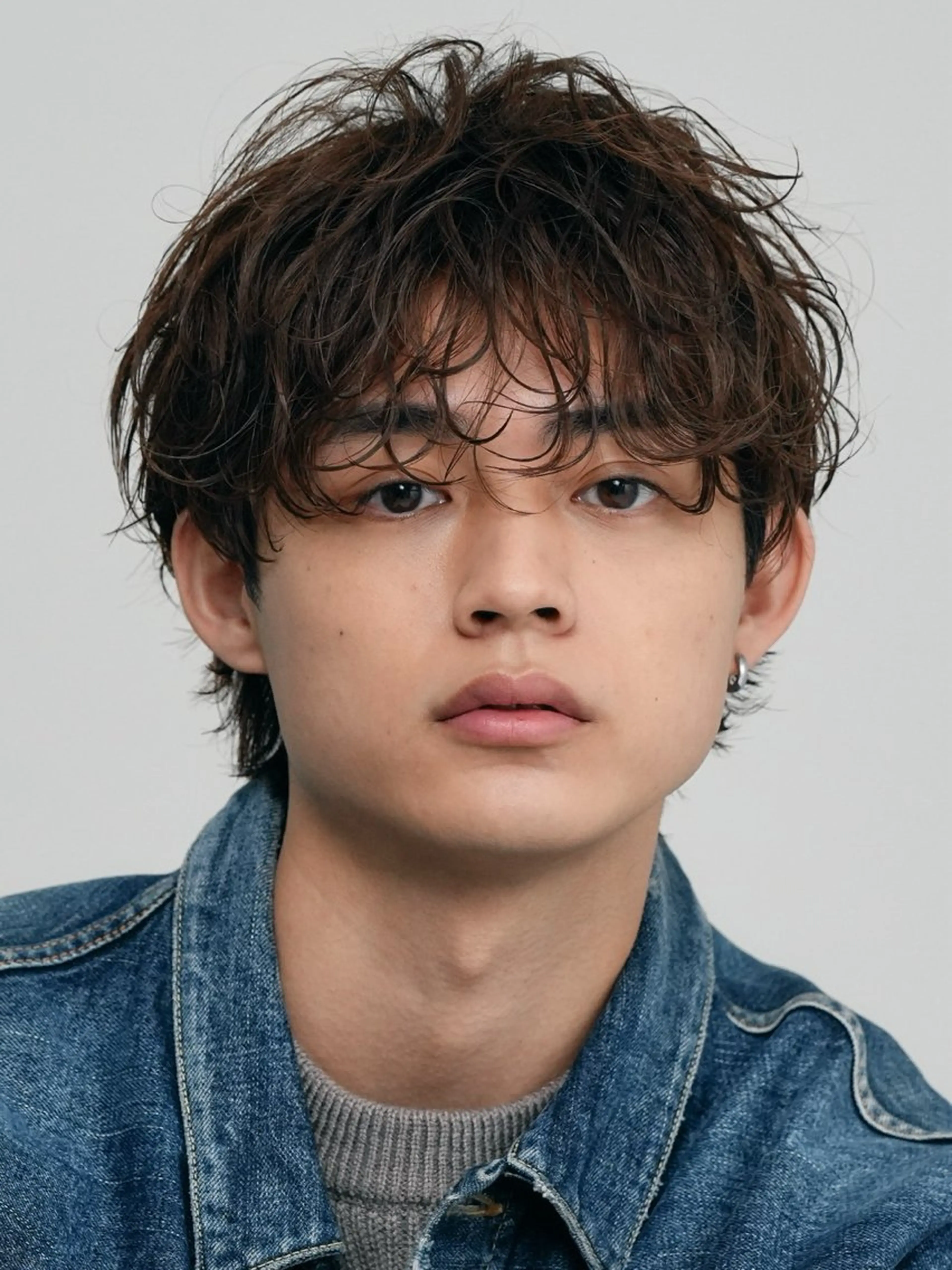 パーマ メンズ マッシュパーマ fifth岡村優作のヘアスタイル
