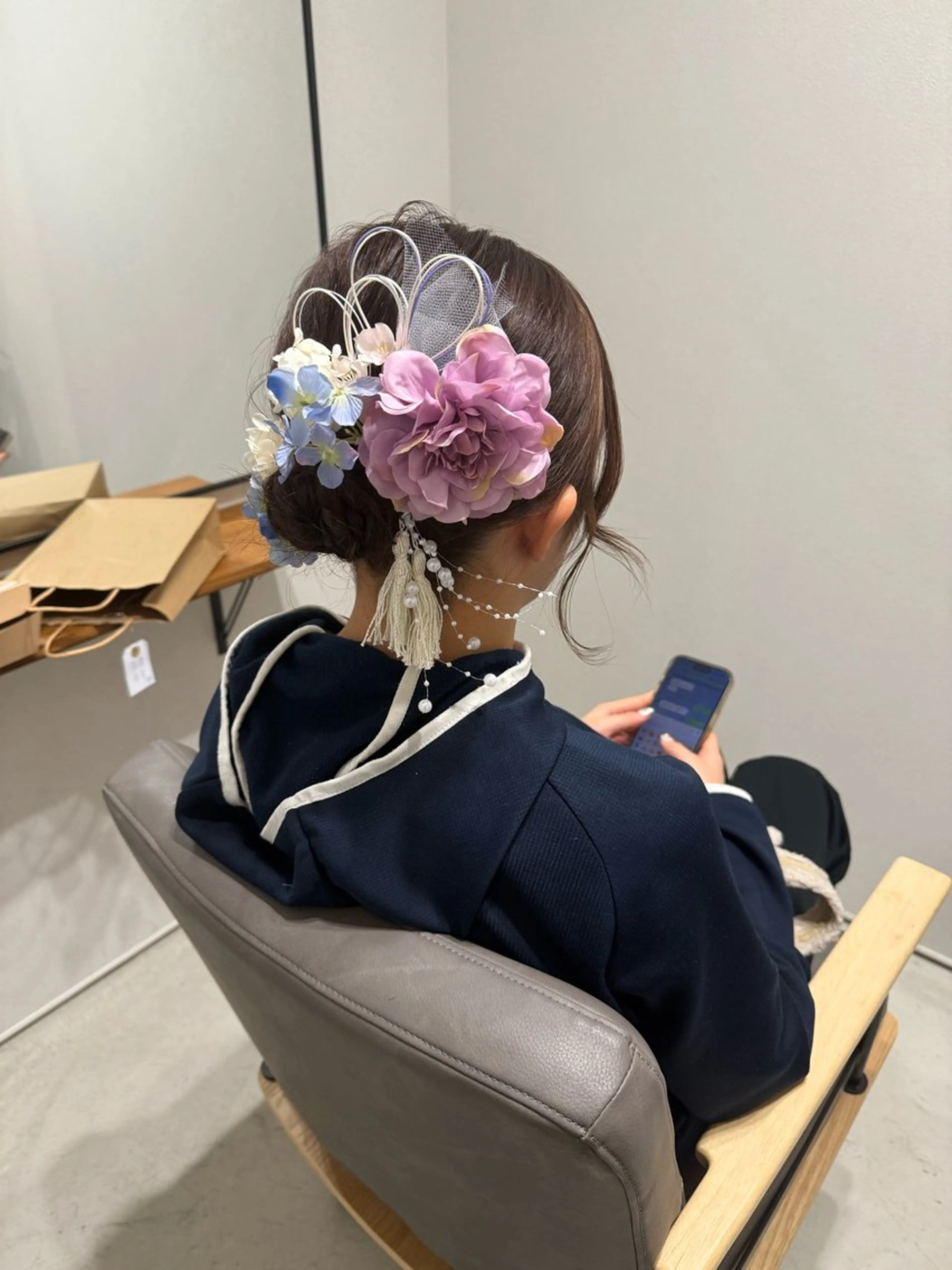 ロング ヘアアレンジ 着物ヘア 髪飾り ヘアセット see. アズサのヘアスタイル