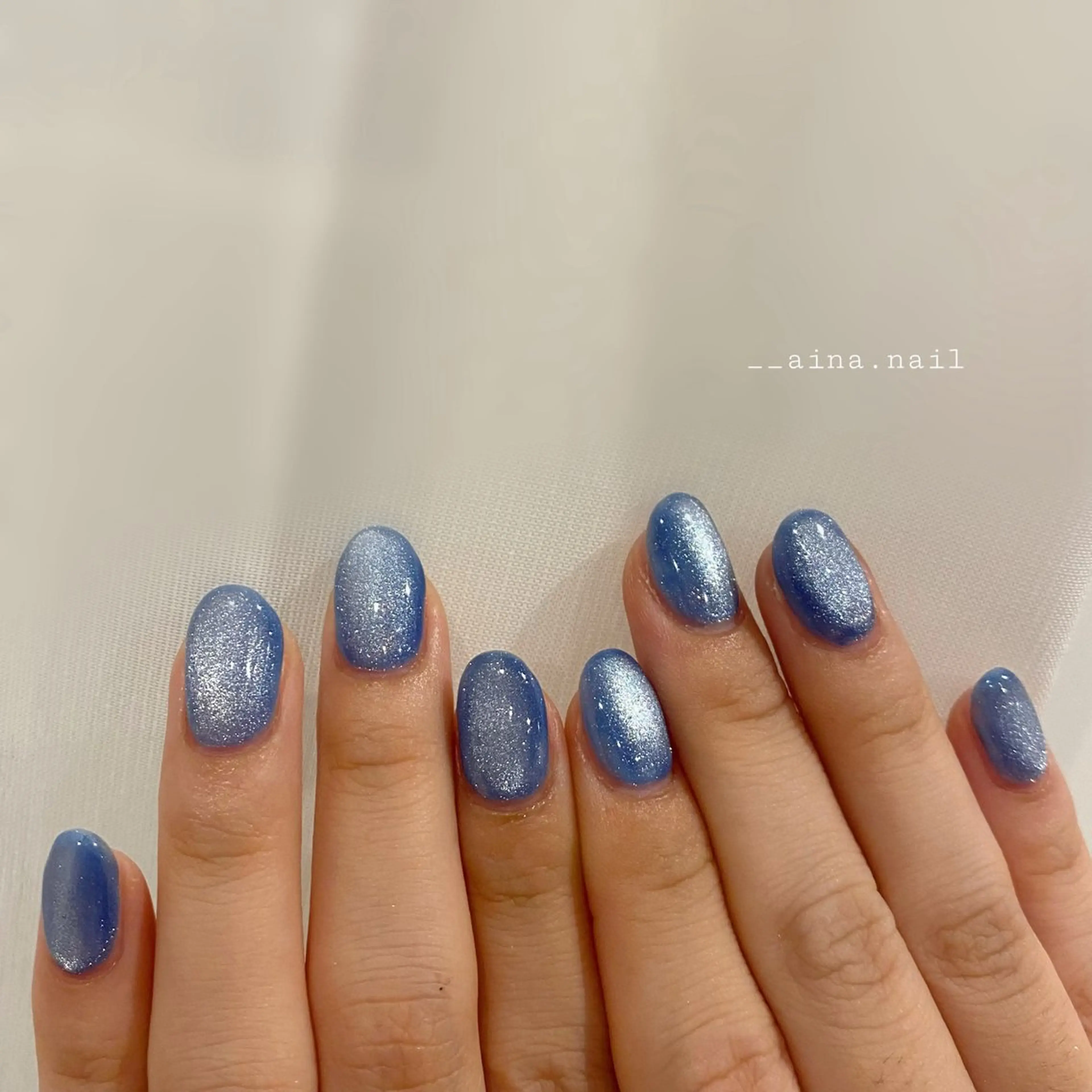 ハンドオフありマグネットネイル🤍の写真