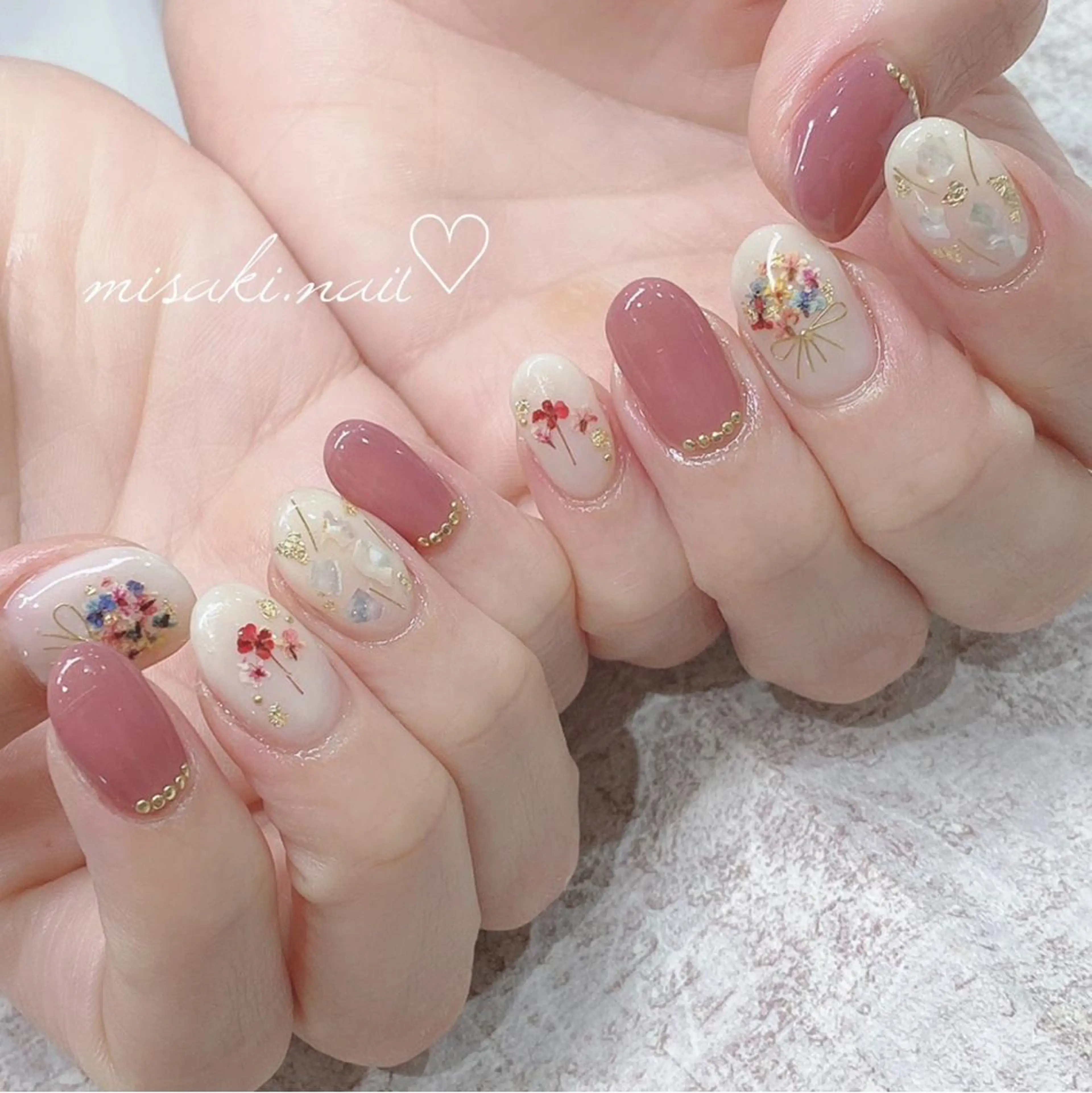 ネイル 韓国ネイル ワンホンネイル ハンドネイル nailsalon miinailsのネイルデザイン
