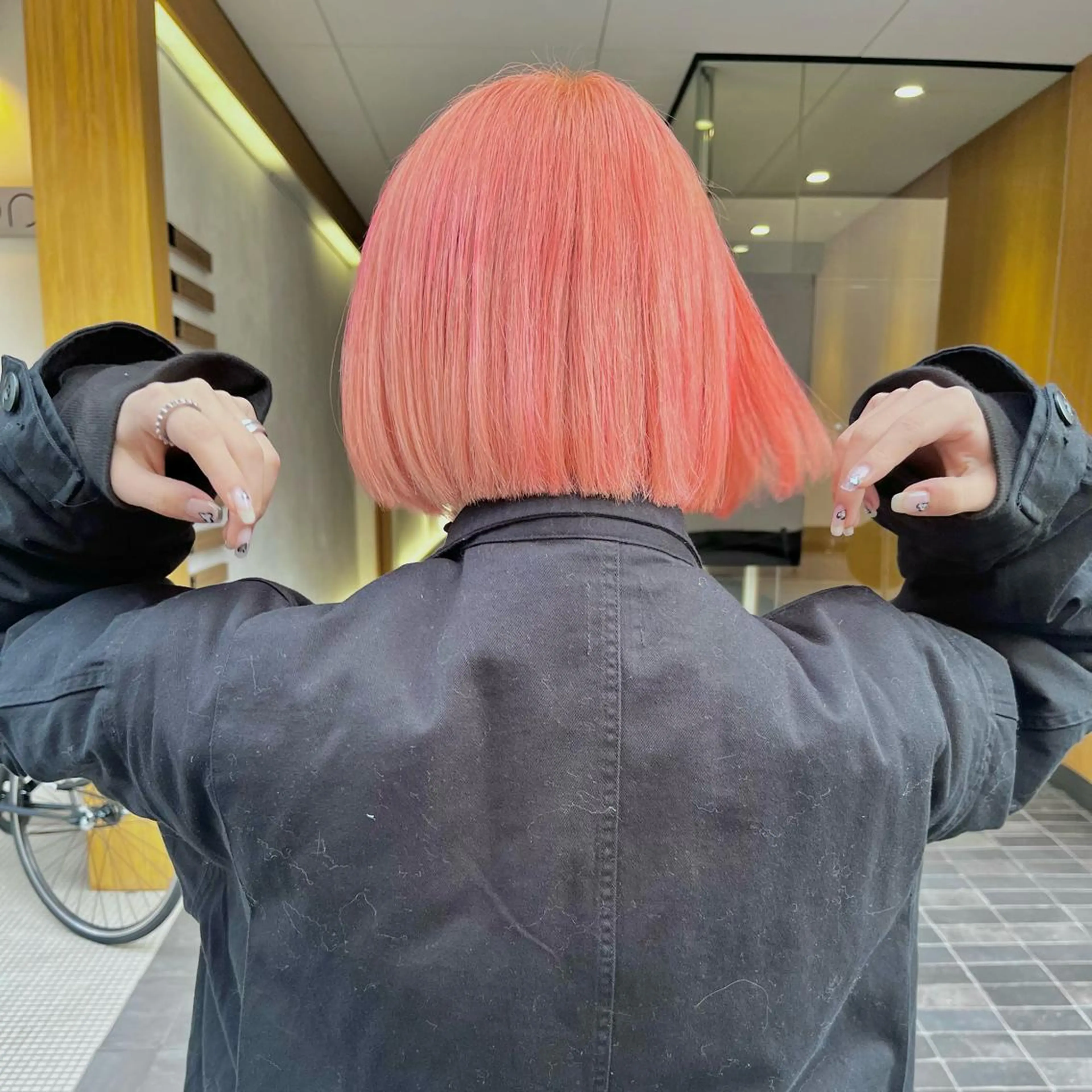 ミディアム カラー 堺 鳳 ママ美容師 yukariのヘアスタイル