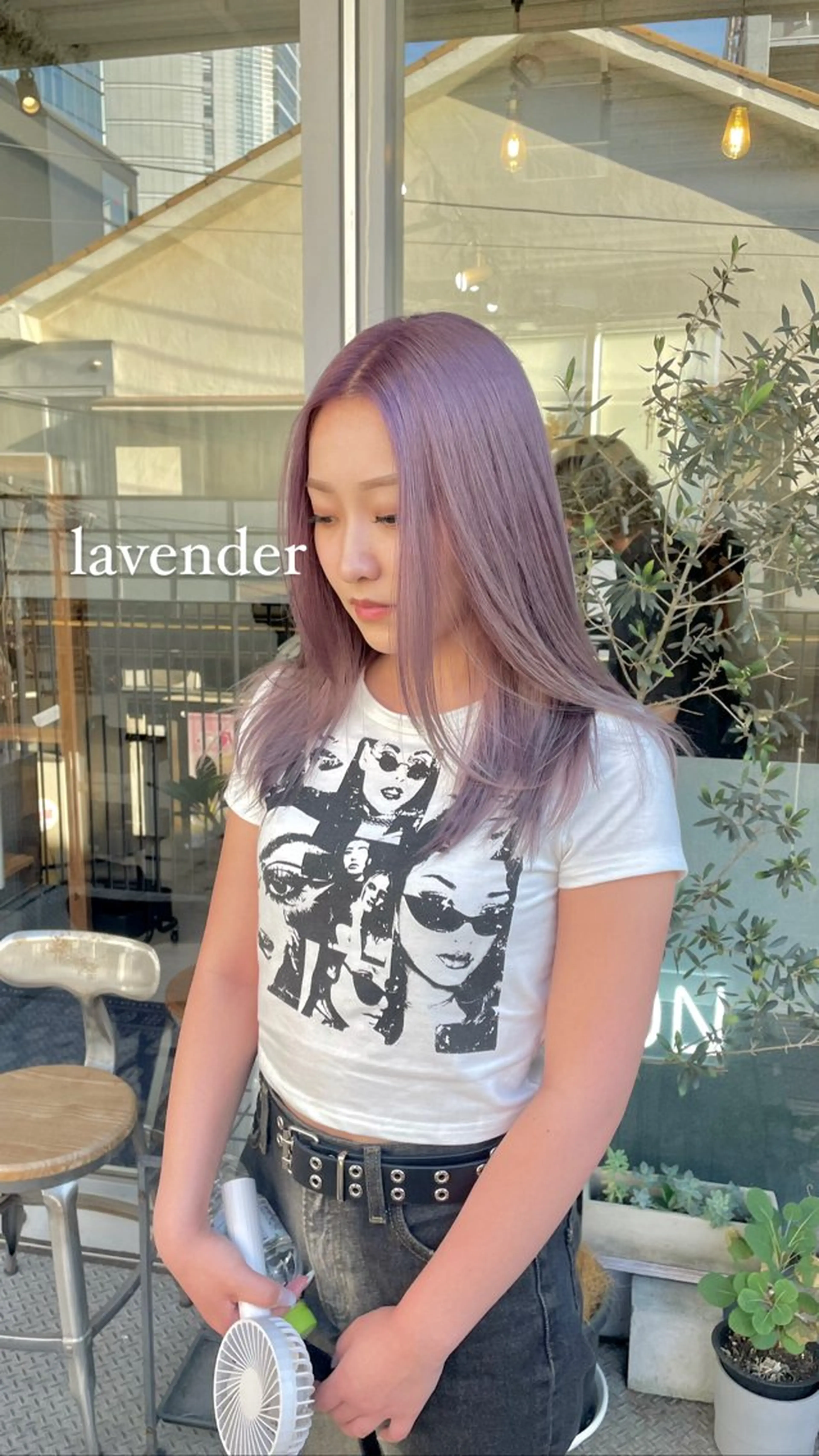 カラー ヘアアレンジ ブリーチ ラベンダーカラー ピンクカラー ピンクラベンダー 💐ナチュラルヘア Kroda💐のヘアスタイル