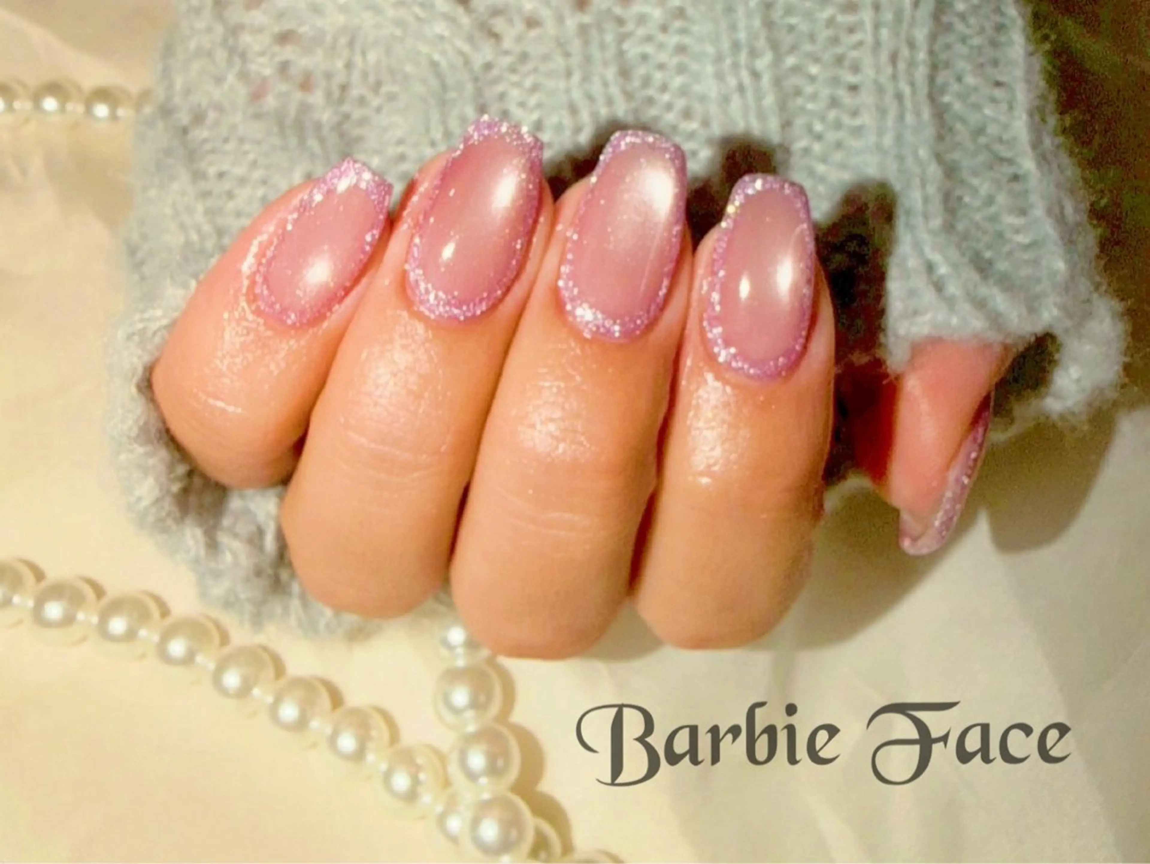 【ハンド】【新生活応援】70分以内のシンプルアート🎀持ち込み画像okの写真