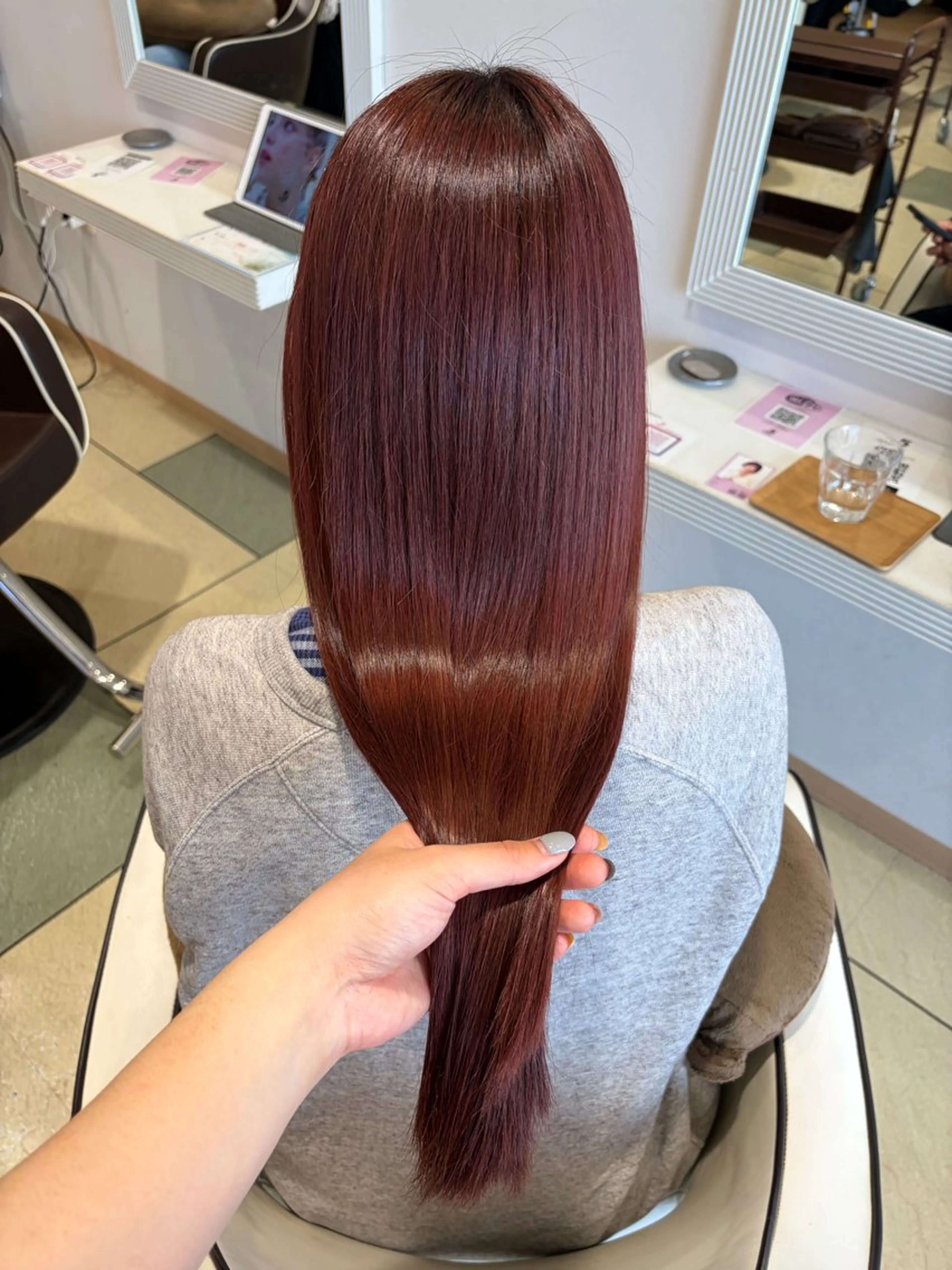 ロング カラー カット ヘアカラー トリートメント くびれヘア/髪質改善 はるのヘアスタイル