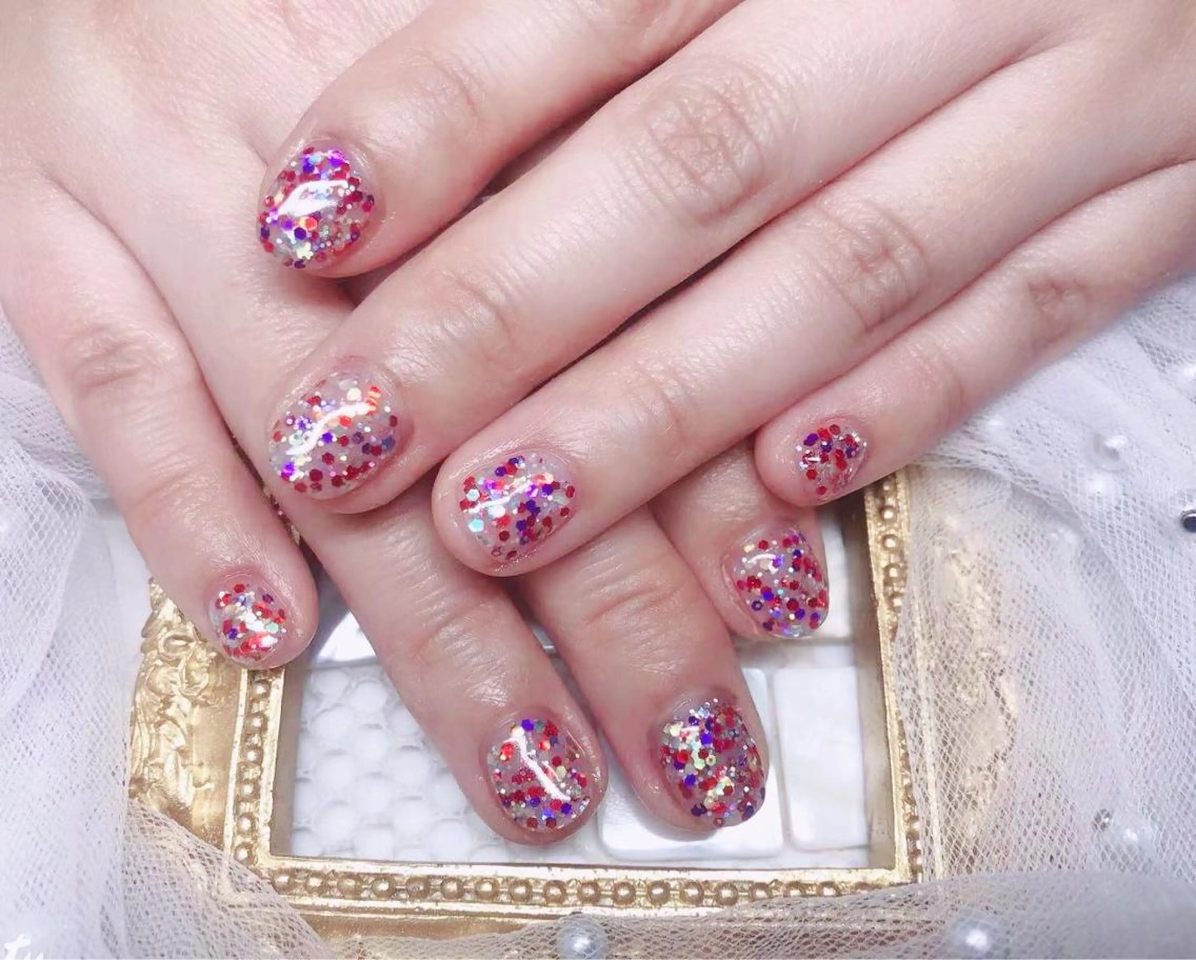 ネイル ハンドネイル マジック ミラーのネイルデザイン