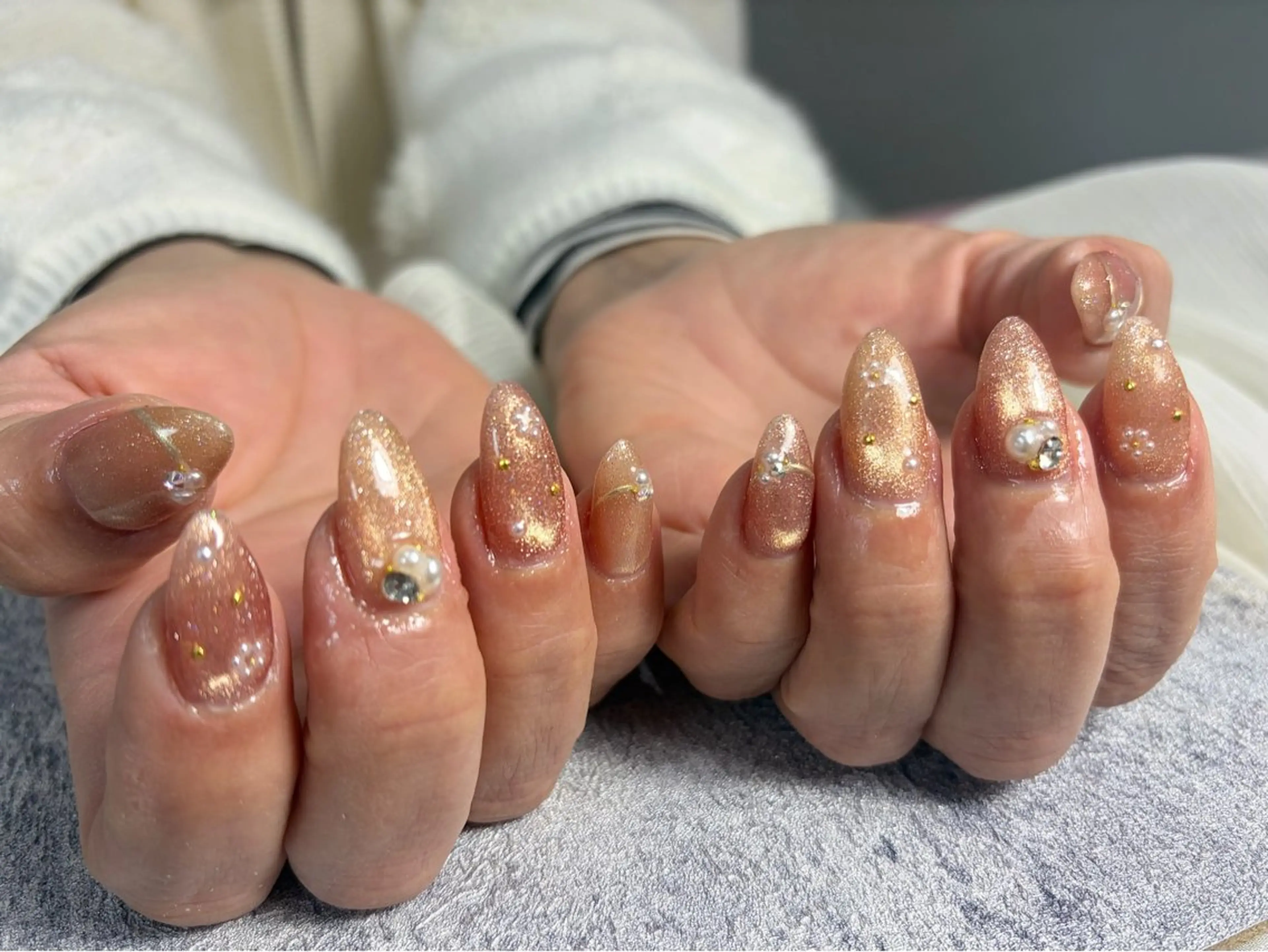 ネイル フラッシュネイル フラッシュマグ マグネットネイル ハンドネイル RMS nail&eye所属・RMS nail miwakoのネイルデザイン