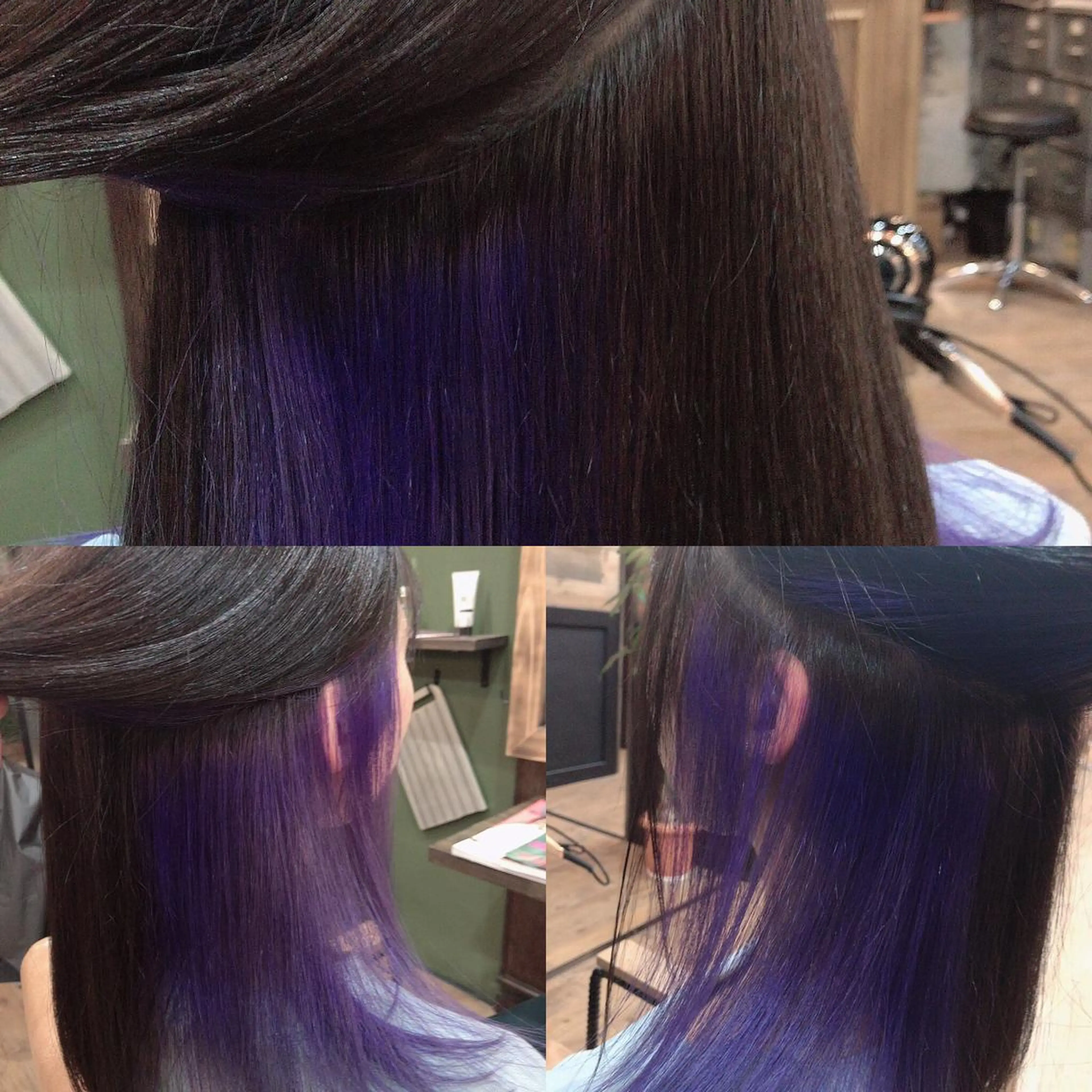 ミディアム カラー アッシュ アッシュブラウン ブルーカラー ブラウンカラー ヘアカラー トリートメント 特殊カラー特化 ✂️SHIAN フジのヘアスタイル