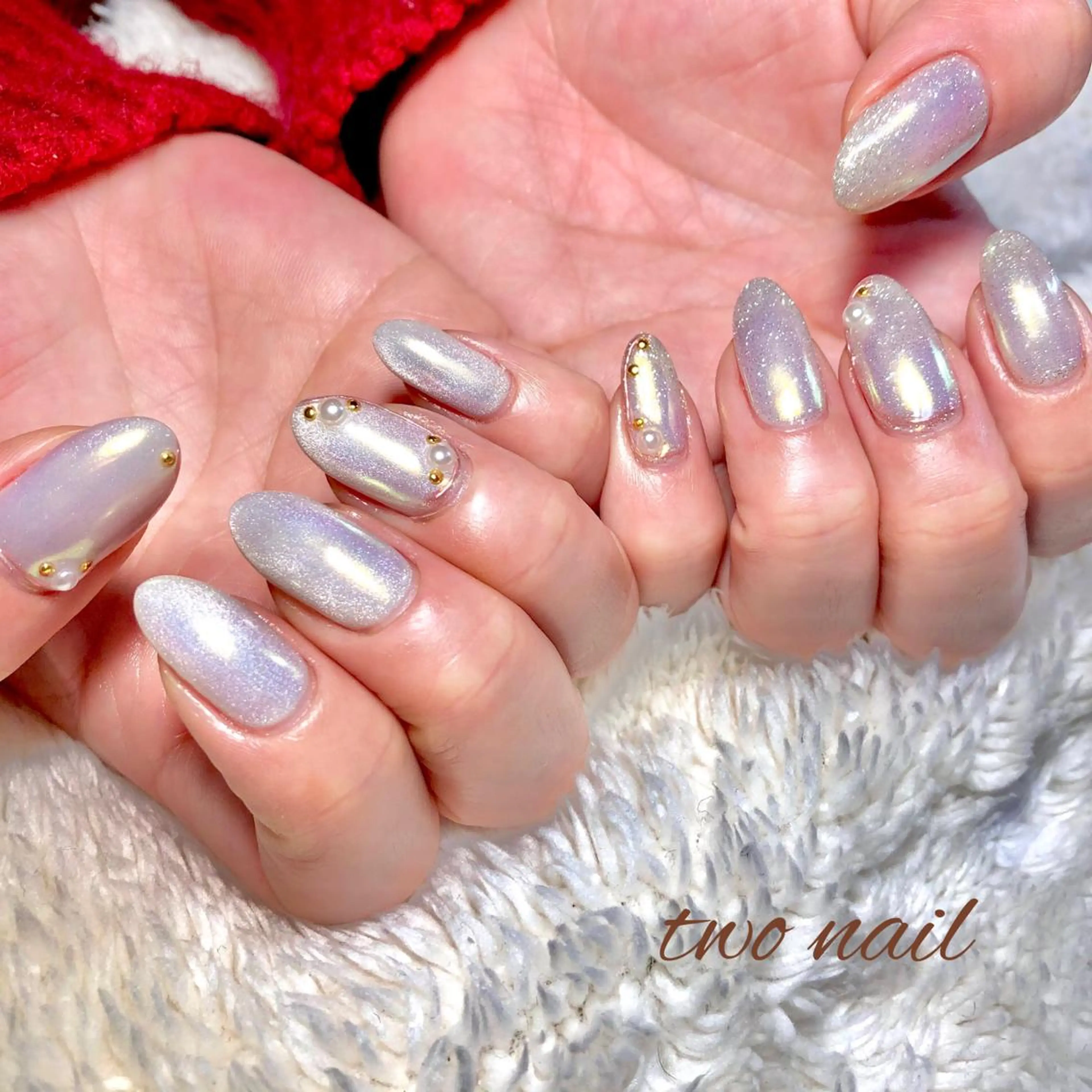 ネイル アートネイル フラッシュネイル フットネイル ハート ラメ(グリッター) two nailのネイルデザイン