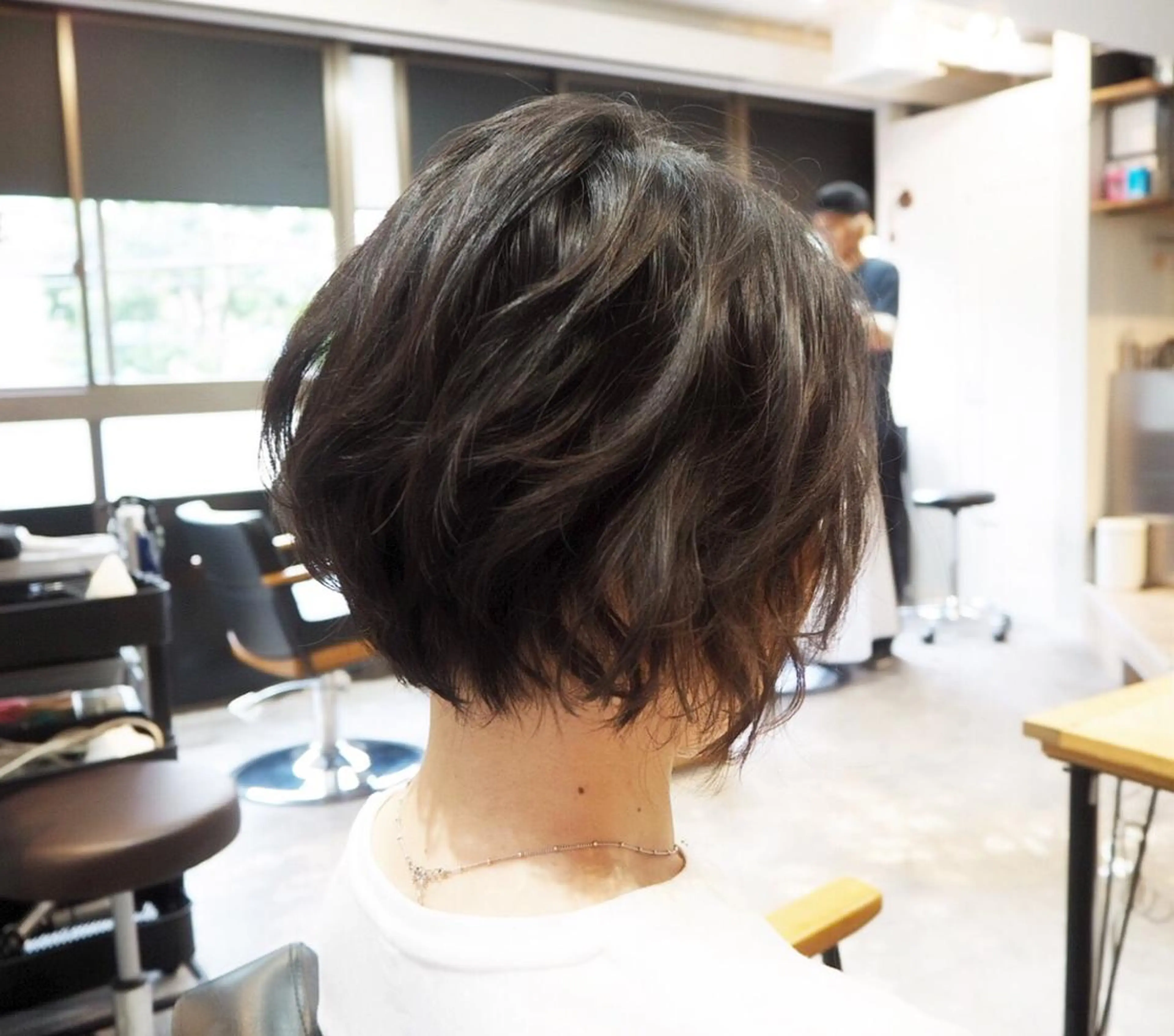 ミディアム ボブ カット パーマ 高橋 悠介のヘアスタイル